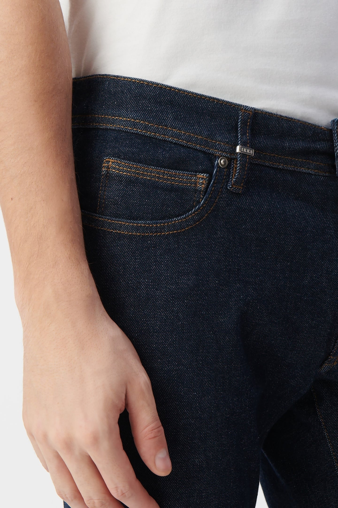 GREY BLUE SERGE STRAIGHT JEANS 6