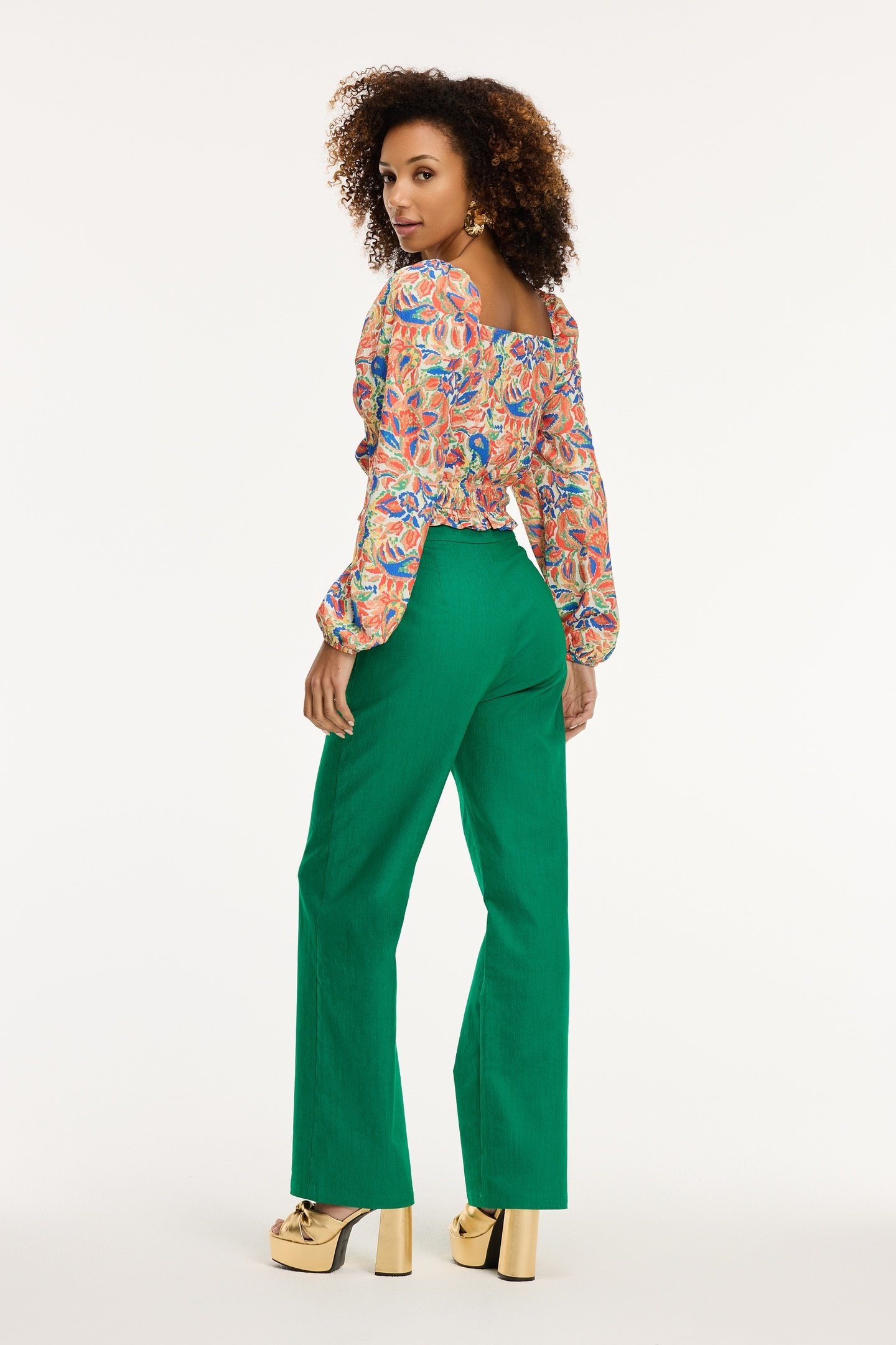 INDI TOP SICILIAN FLOWER ORANGE SICILIAN FLOWER 6