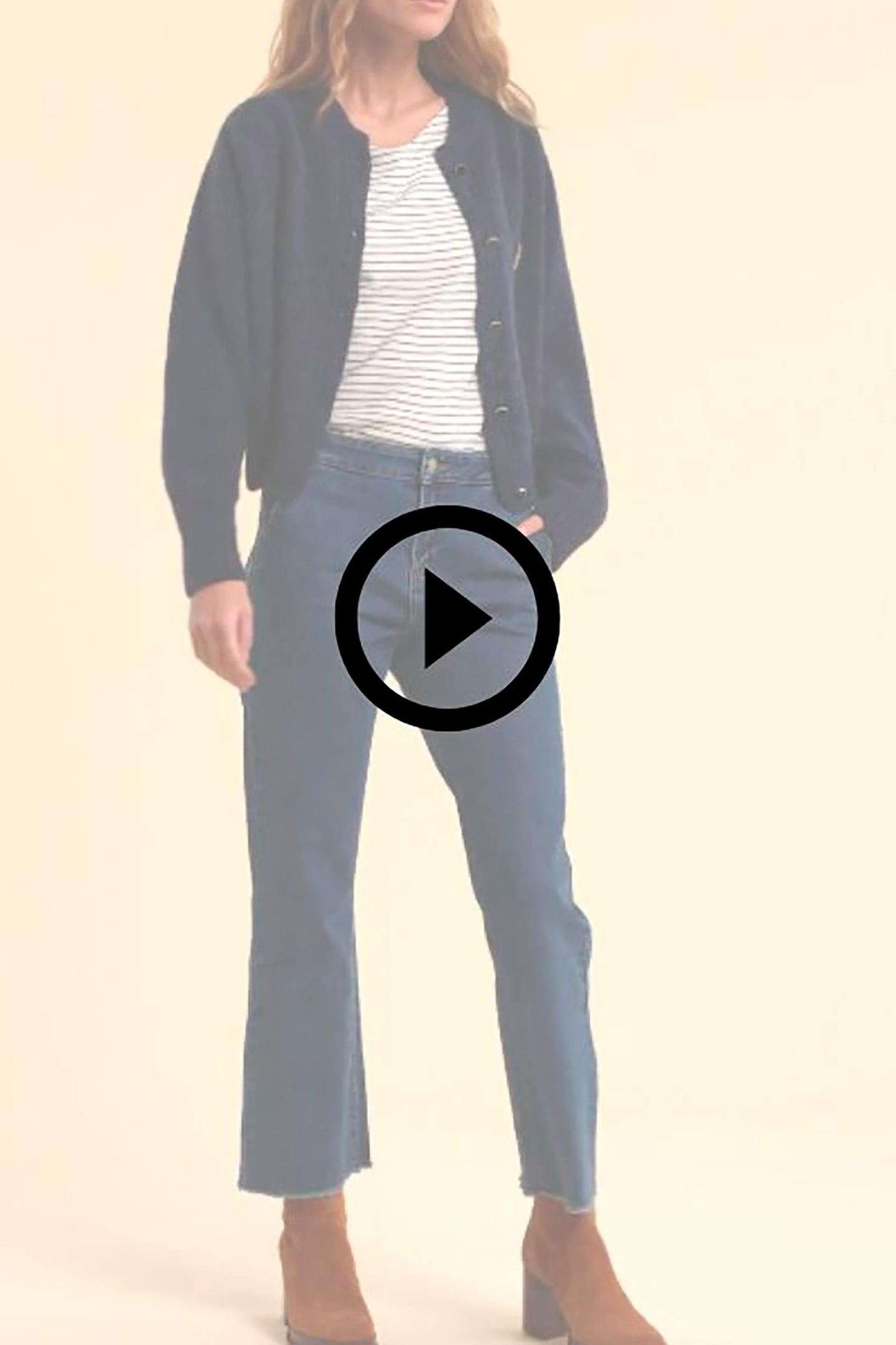 NAVY KNIT CARDIGAN WITH REMOVABLE BROOCH MARINE 3