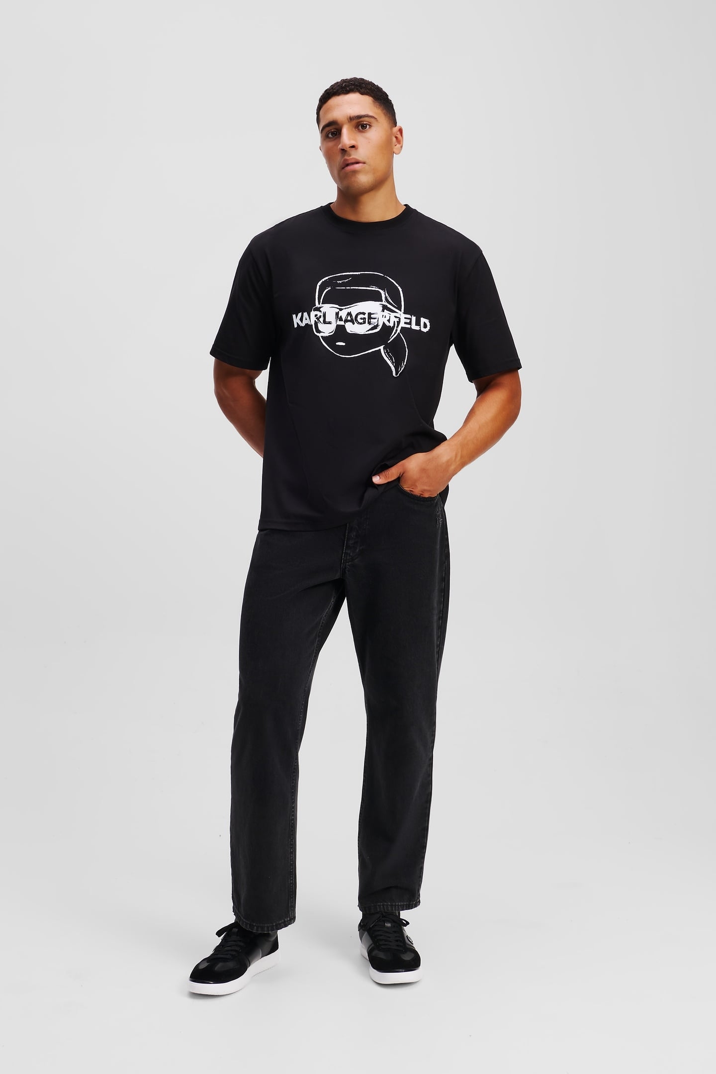 WASHED GREY KL RELAX STRAIGHT LEG JEANS 2