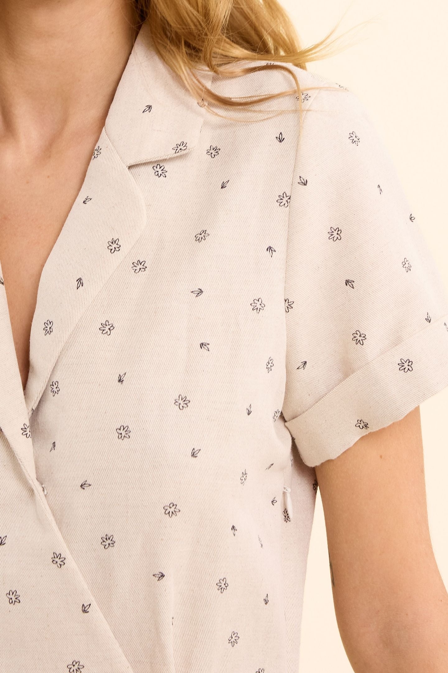 ECRU MICRO FLOWER PRINT DRESS ECRU 5