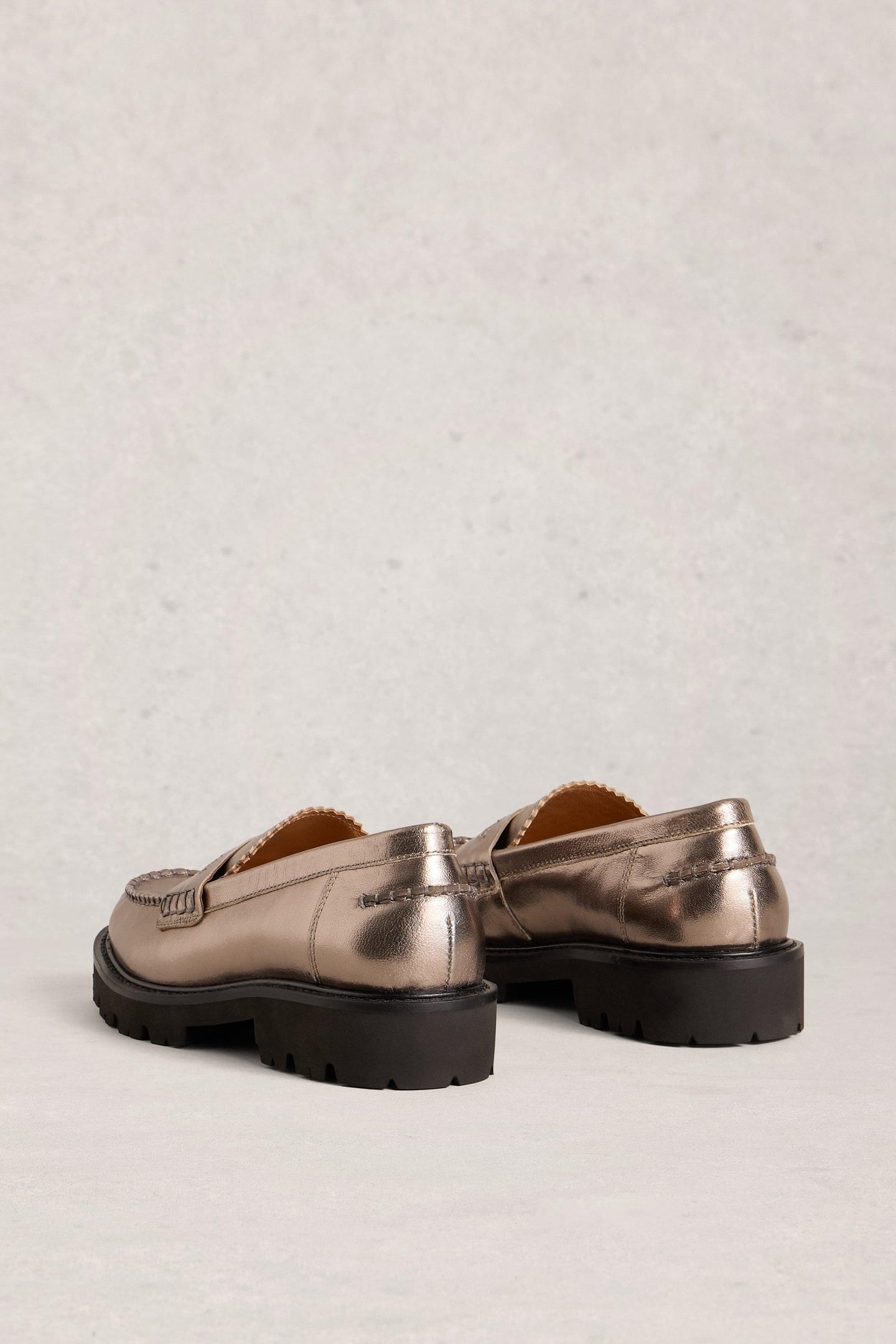 LAURA CHUNKY LOAFER PEWTER METALLIC 2