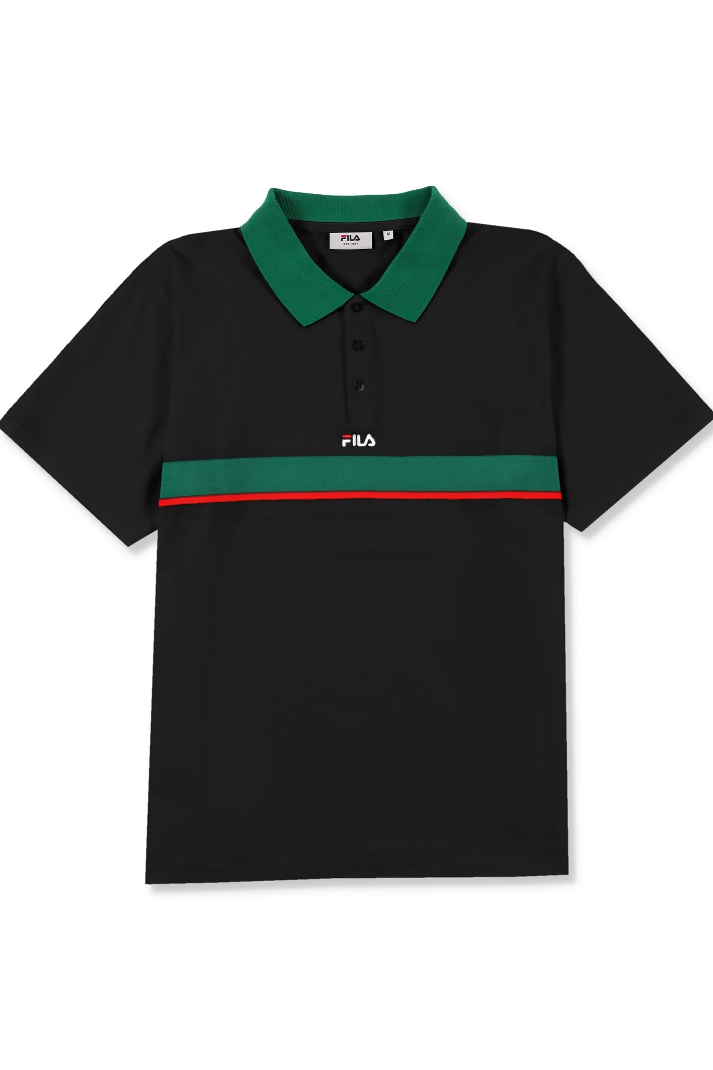 SAGANO RELAXED TAPED POLO SHIRT BLACK 5