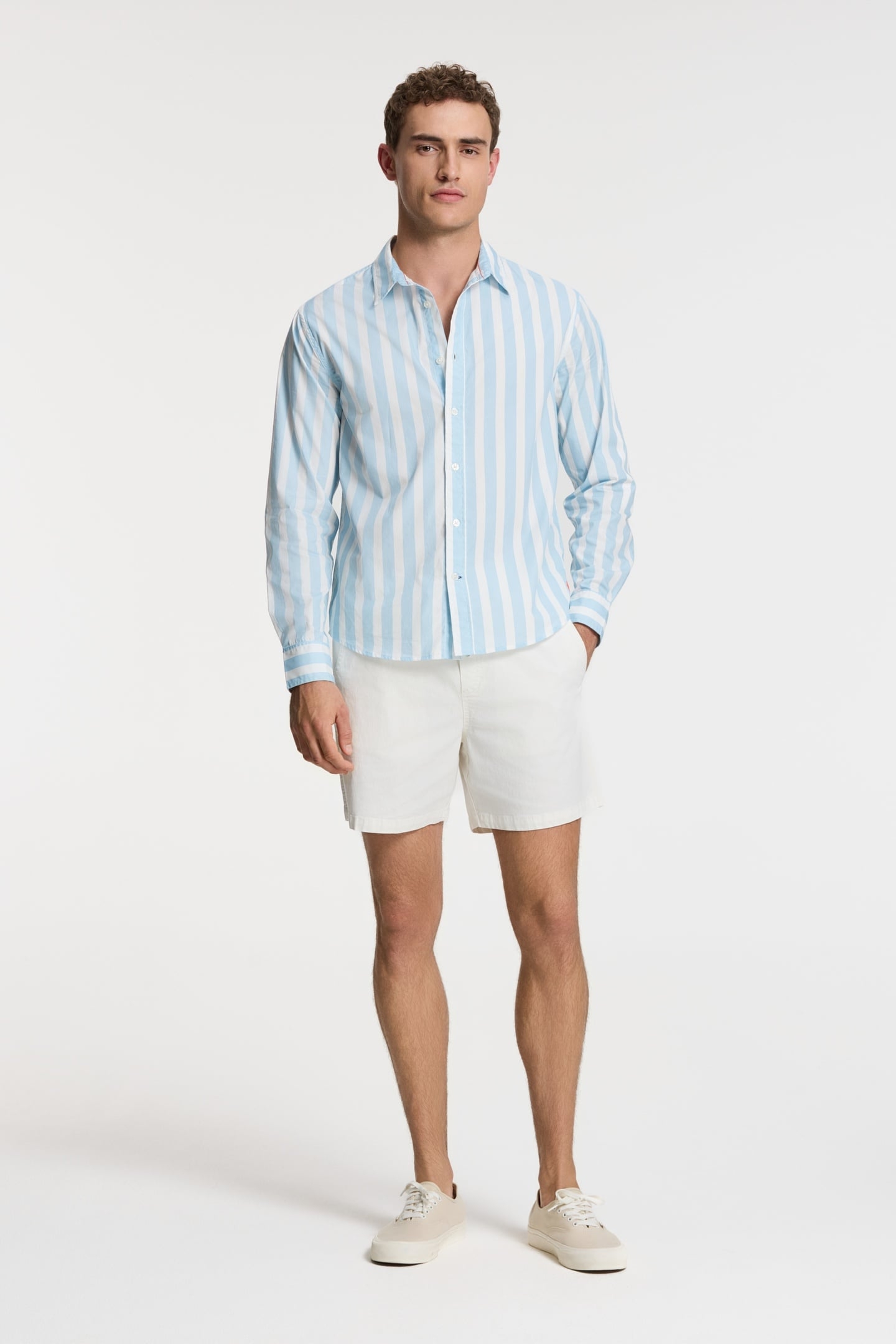 RICK LONG SLEEVE SHIRT BLOCK STRIPE BLUE CLOUD BLOCK STRIPES 4