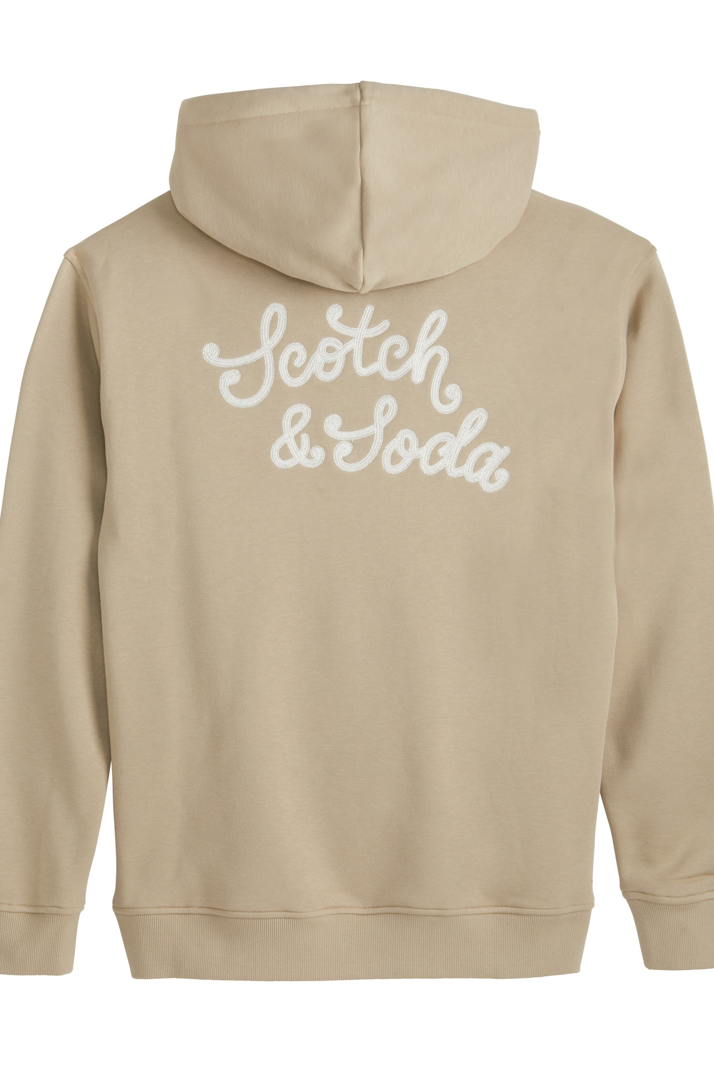 RELAXED FIT FLEECE GRAPHIC HOODIE TAUPE 4