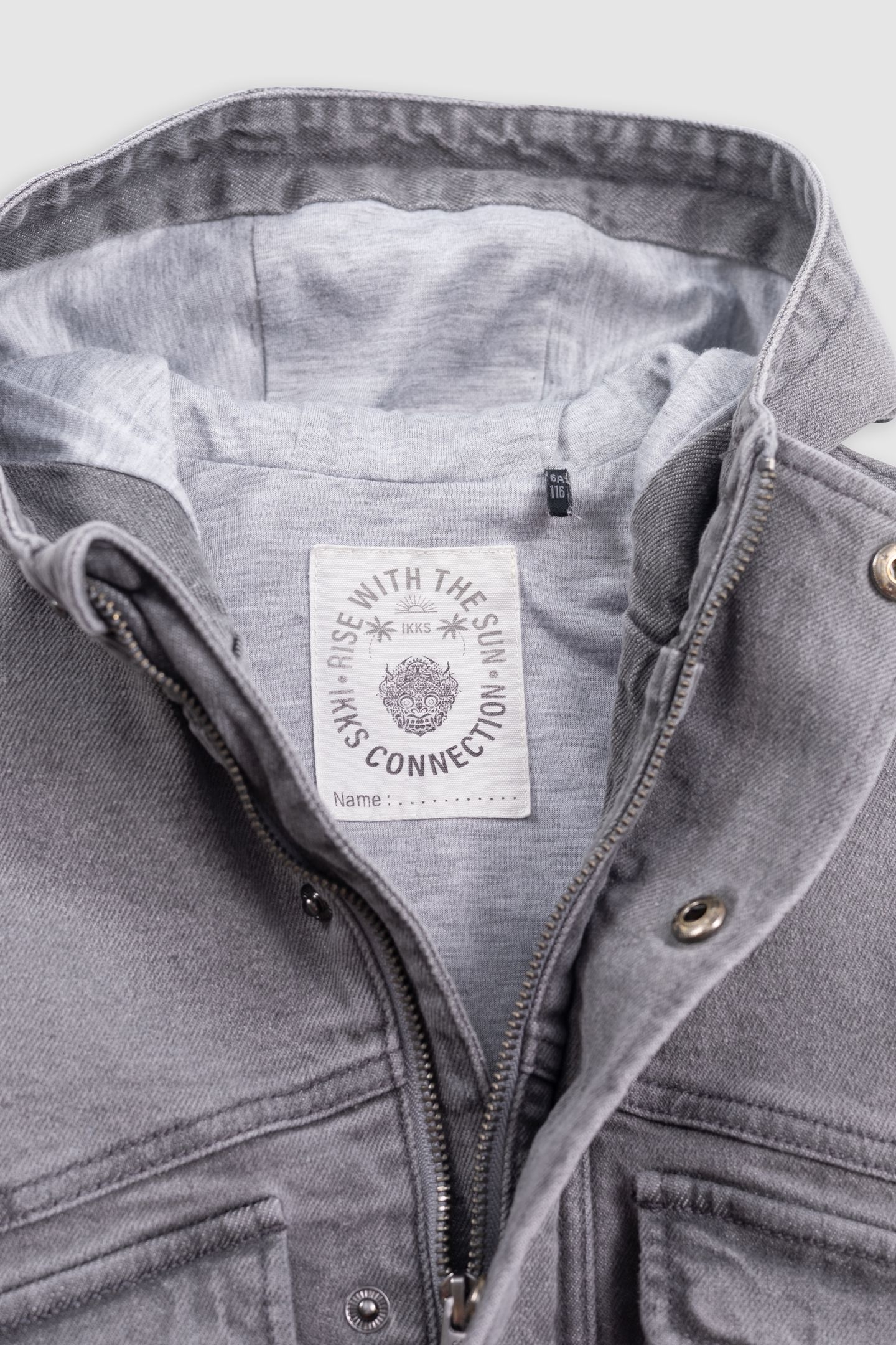 GREY DENIM JACKET WITH HOOD 6