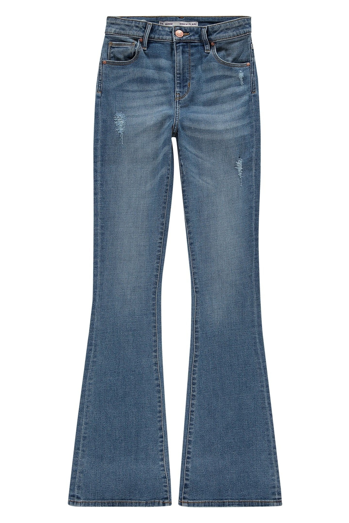 SUNRISE FLARE JEANS MID BLUE STONE 2