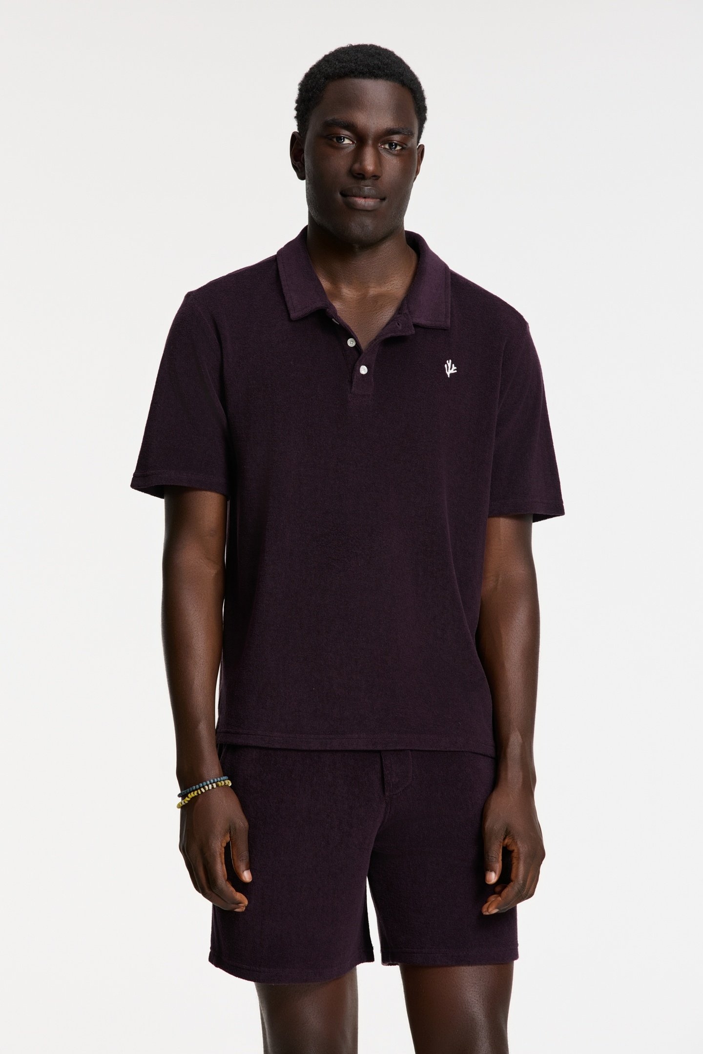 NICO TOWELING POLO SOLID PURPLE ROCK 1