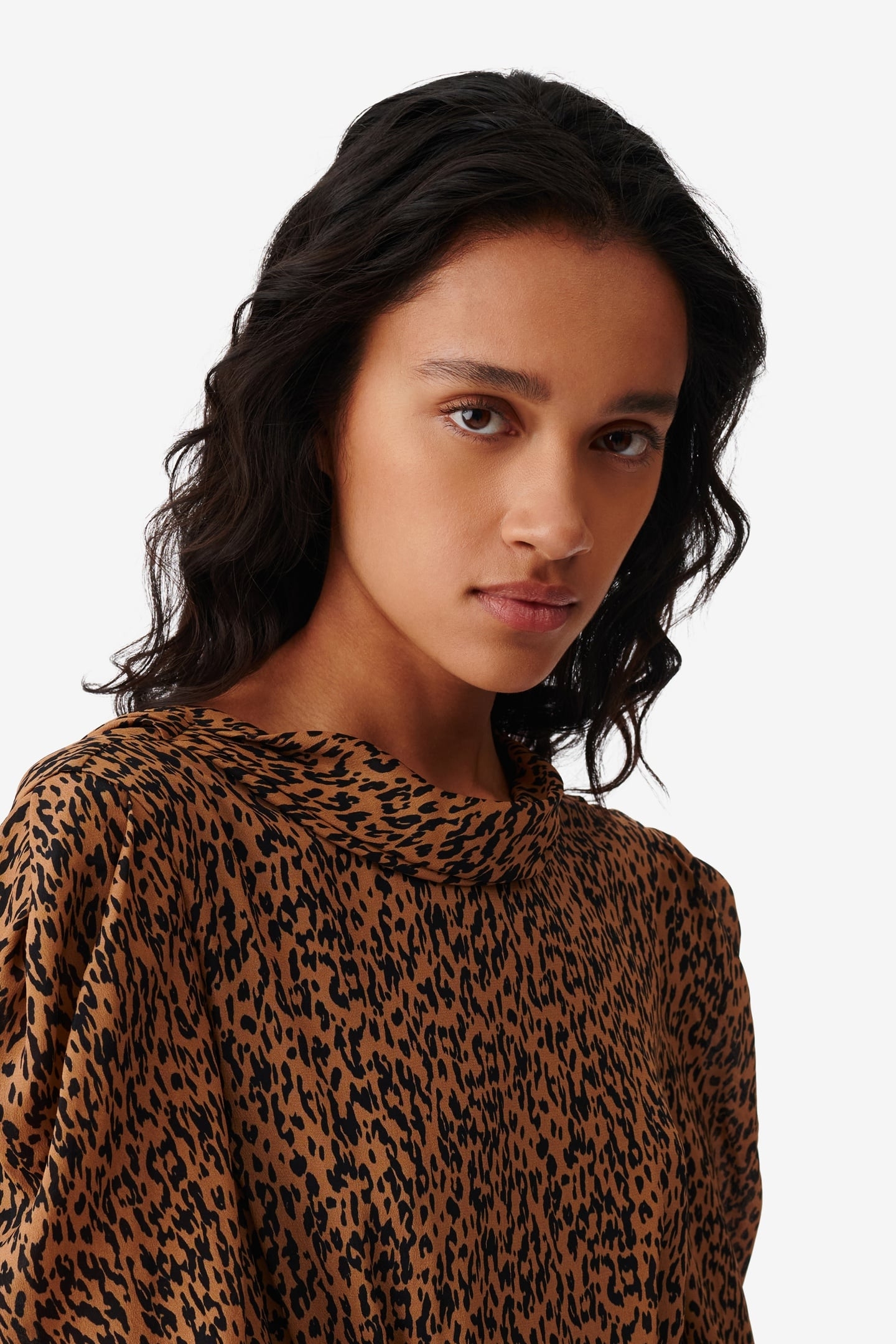 ELYANE DRESS BLACK/CAMEL 5