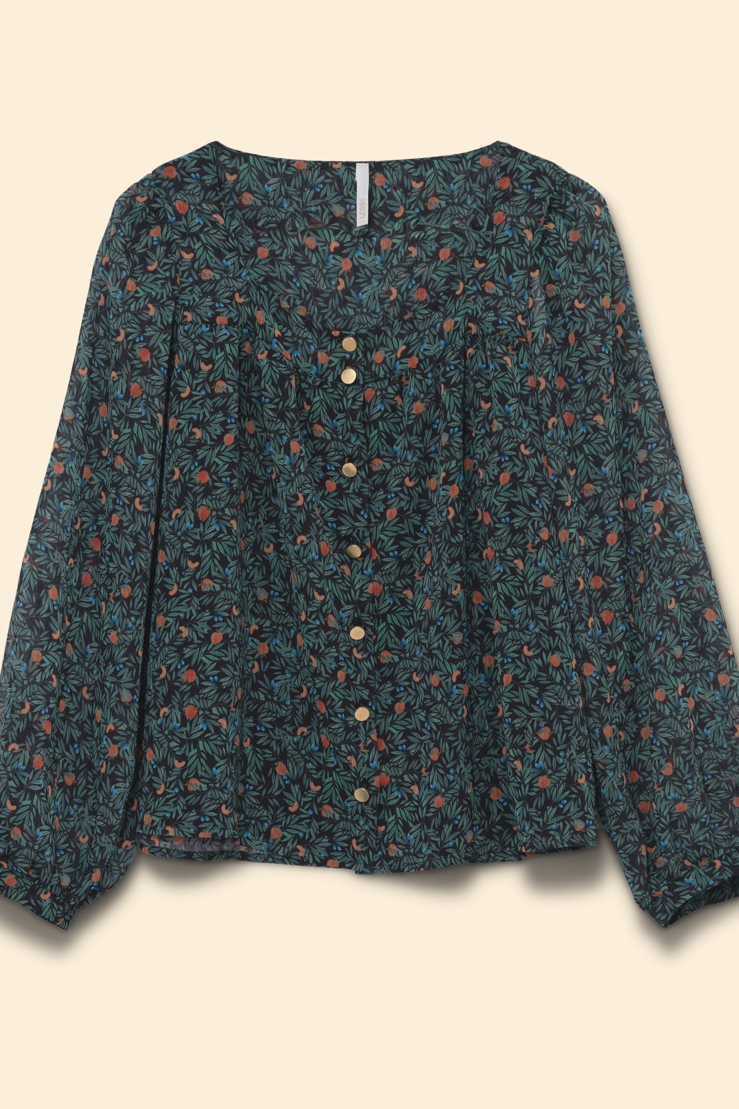 GREEN BLOUSE WITH SUMMER FRUIT PRINT GREEN 5