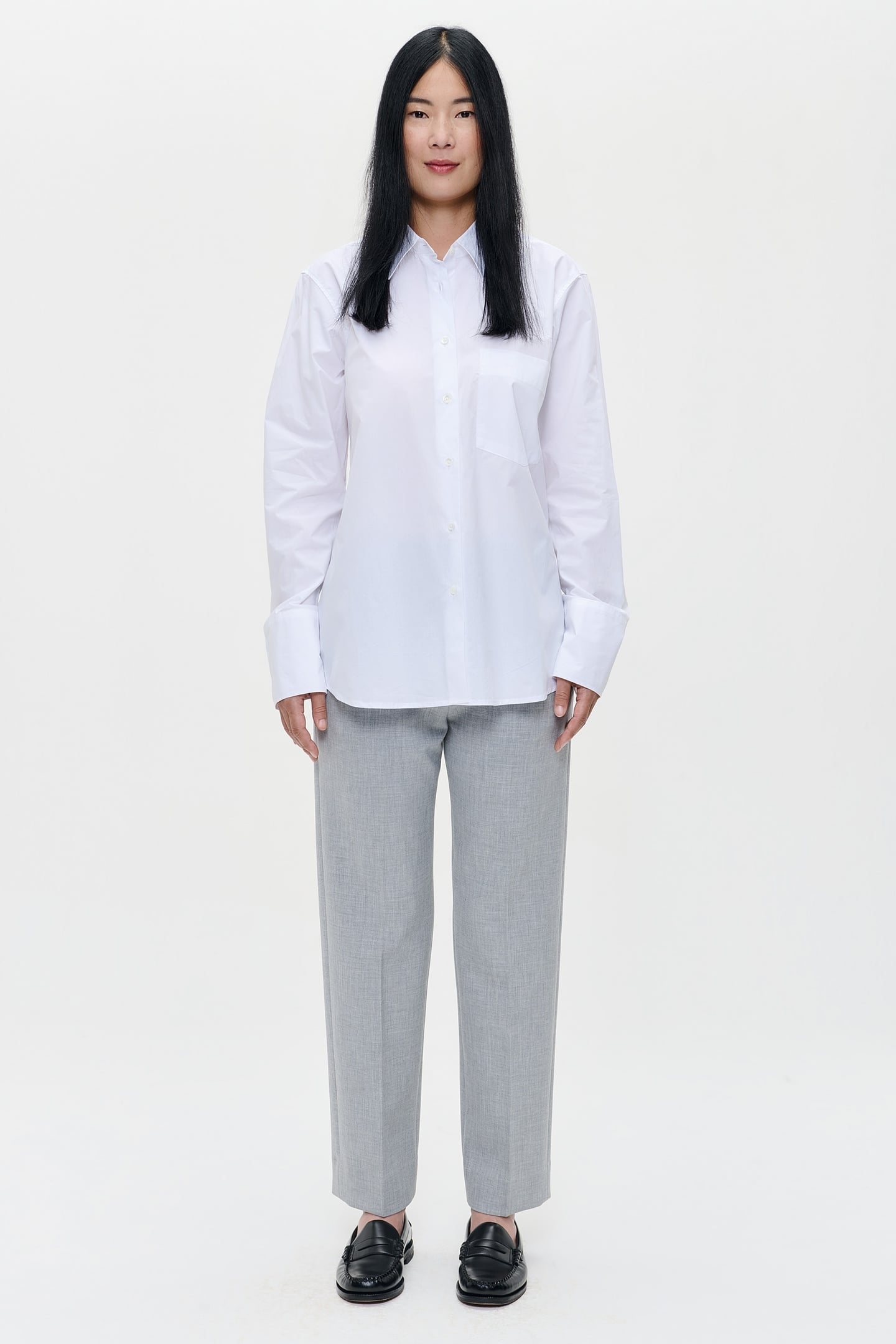WHITE POPLIN SHIRT WHITE 1
