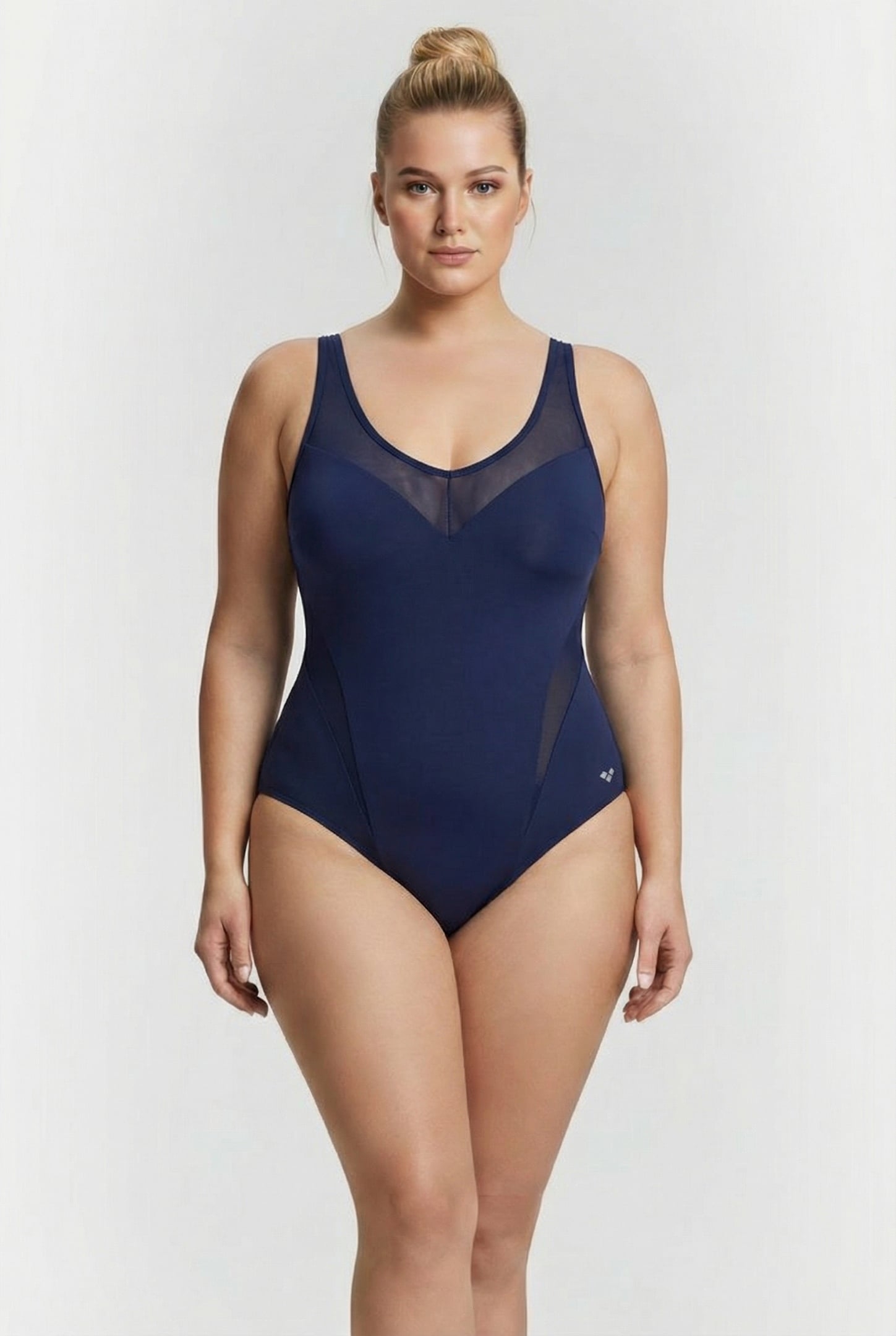 W ISABEL LIGHT CROSS BACK ONE PIECE PLUS NAVY BRIGHT BLUE 1