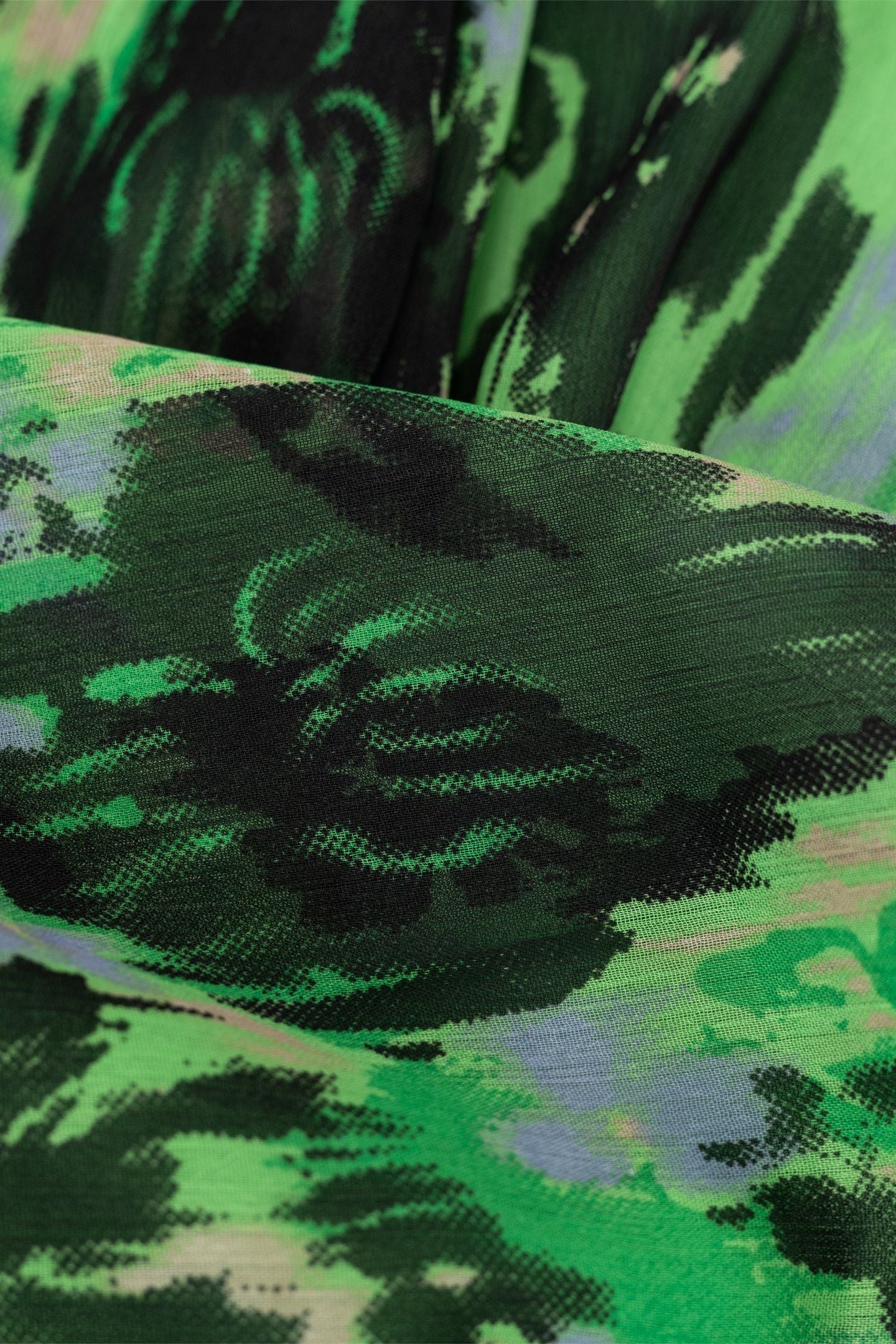 GREEN ABSTRACT PRINT BLOUSE 6