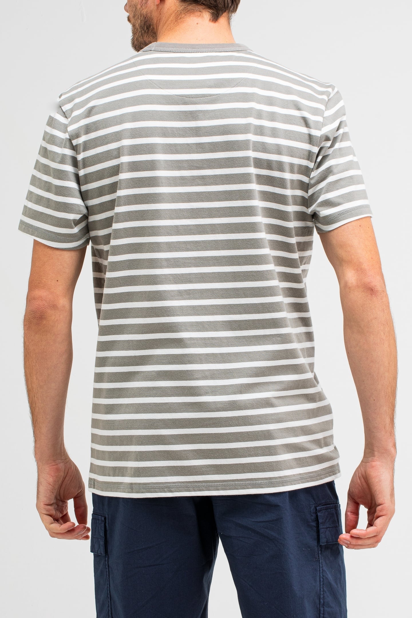 CLASSIC STRIPE BUTCHER TEE LT. SEAL GREY 2