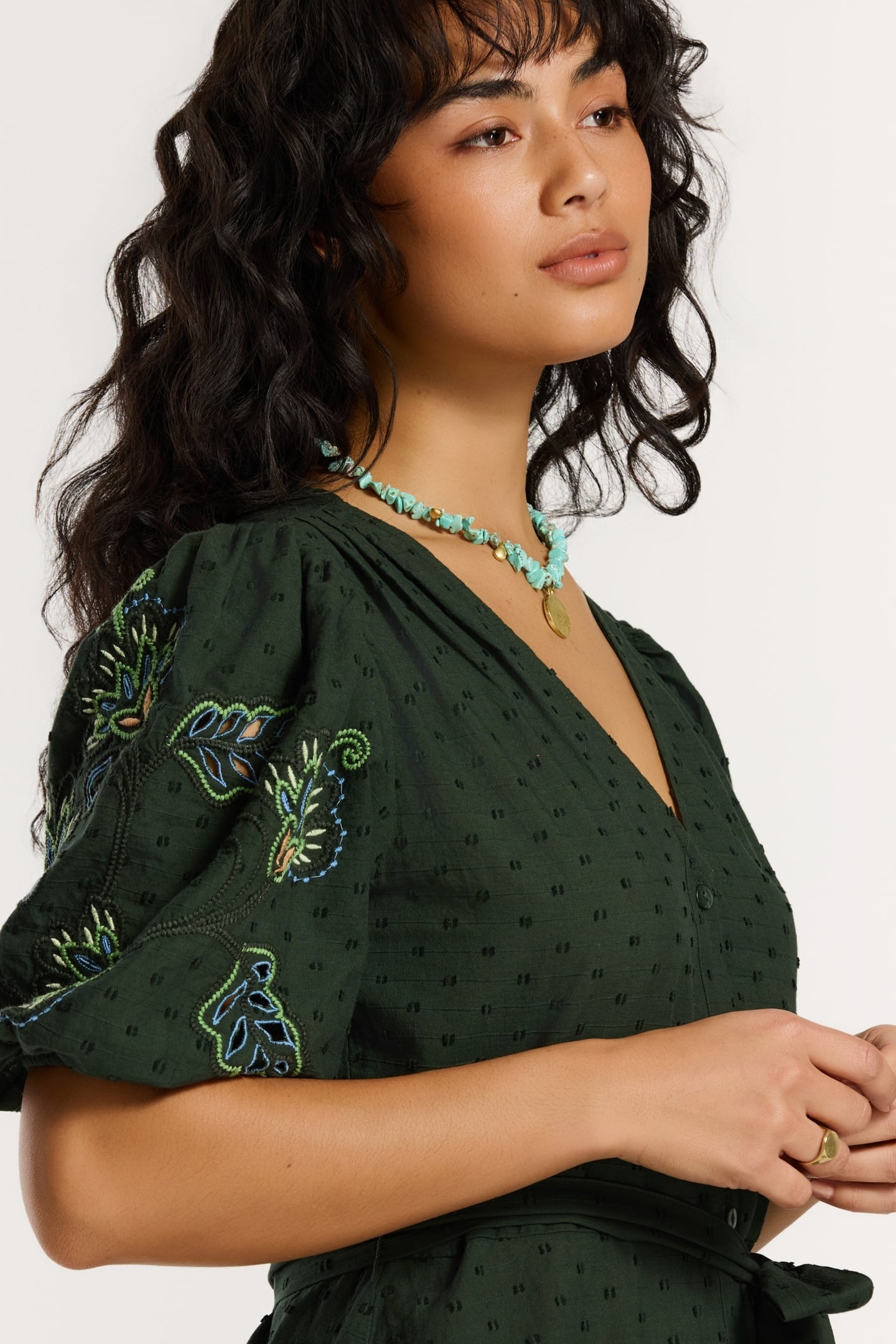 JOSEPHINE DOBBY DRESS GREEN PINES DOBBY 8