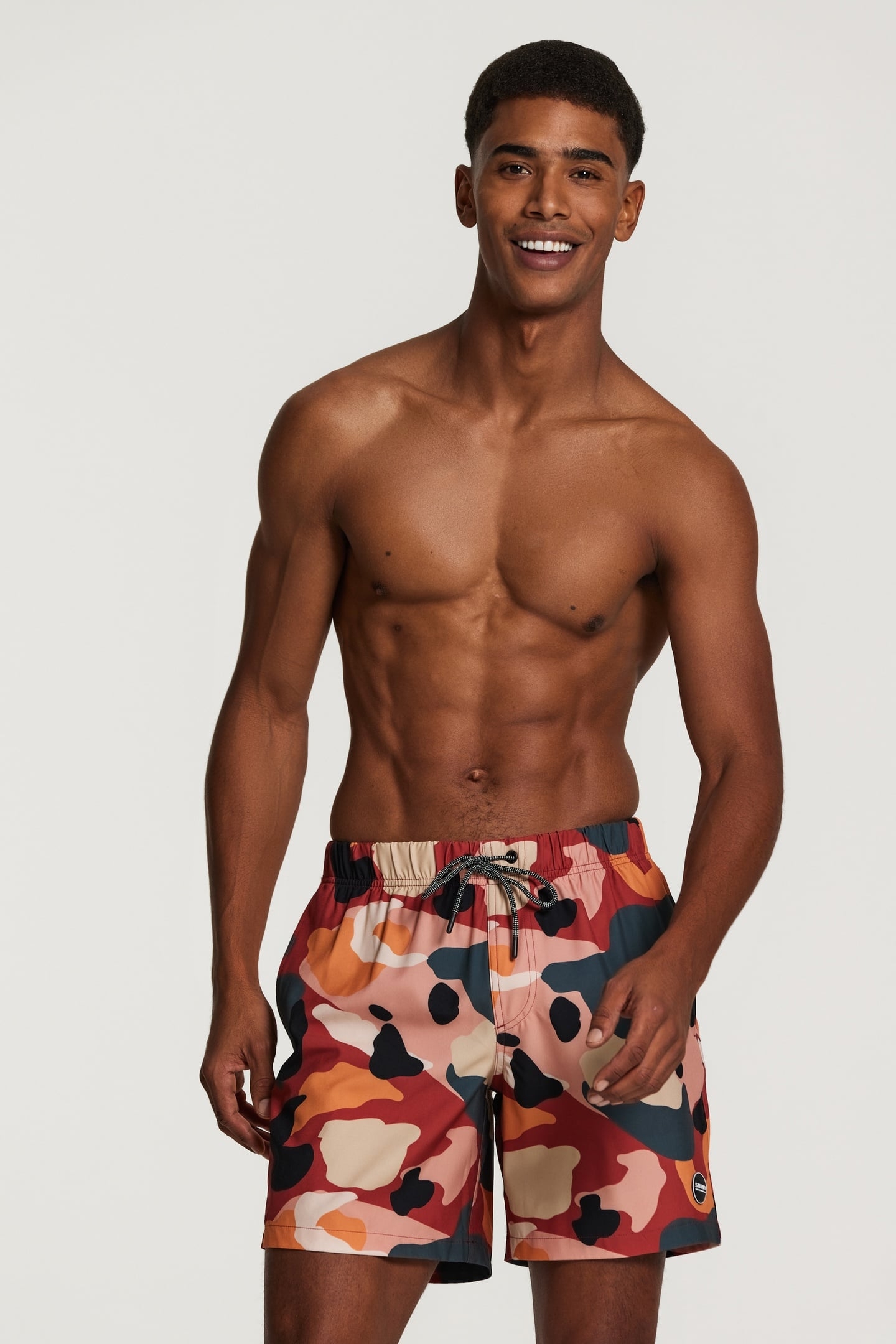STRETCH SWIMSHORT NEO CAMO TANDORI SPICE BROWN 2