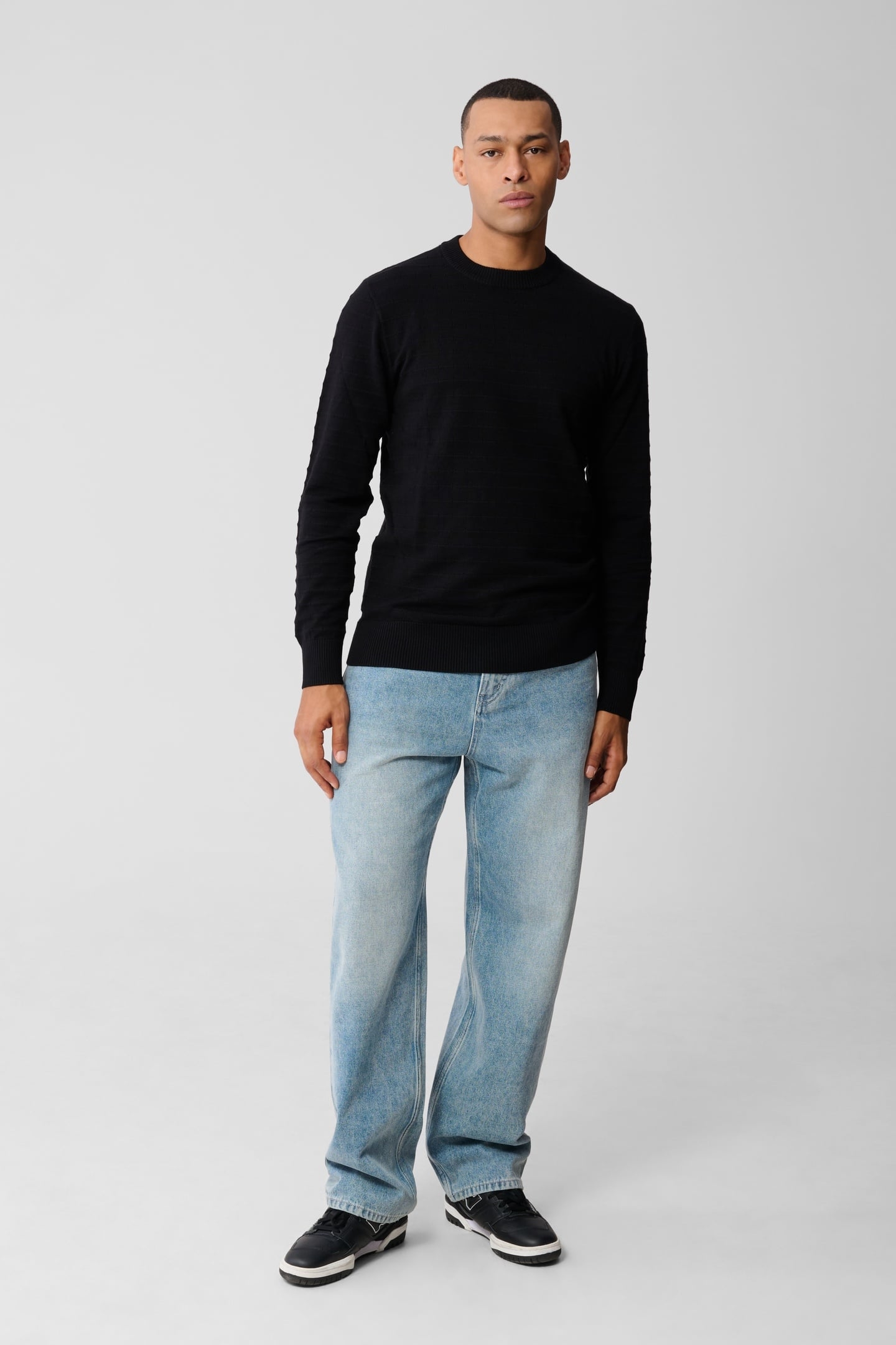 MA-SBFENCING BLOCK KNIT BLACK 2