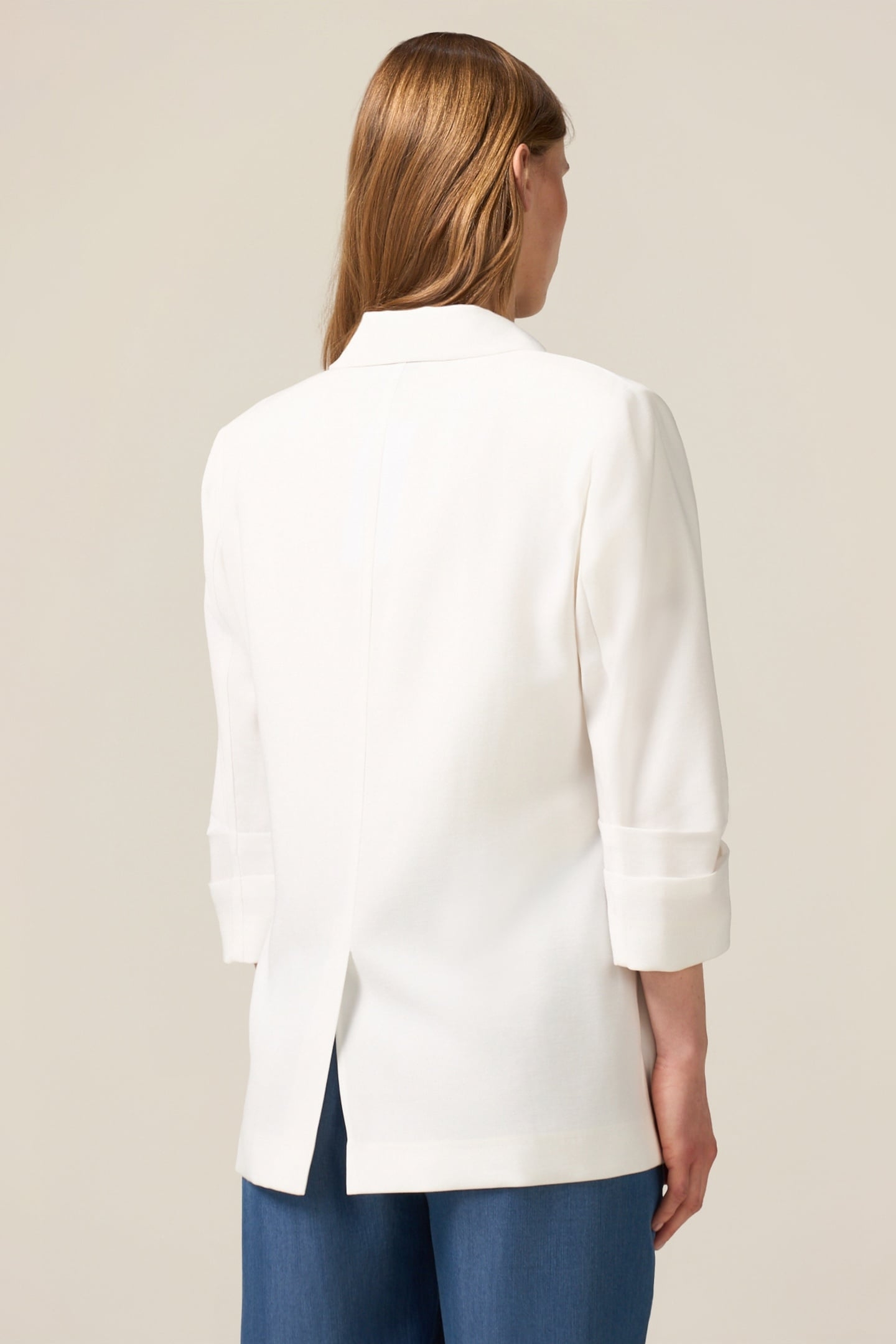 FLUID UNSTRUCTURED JACKET WHITE 2