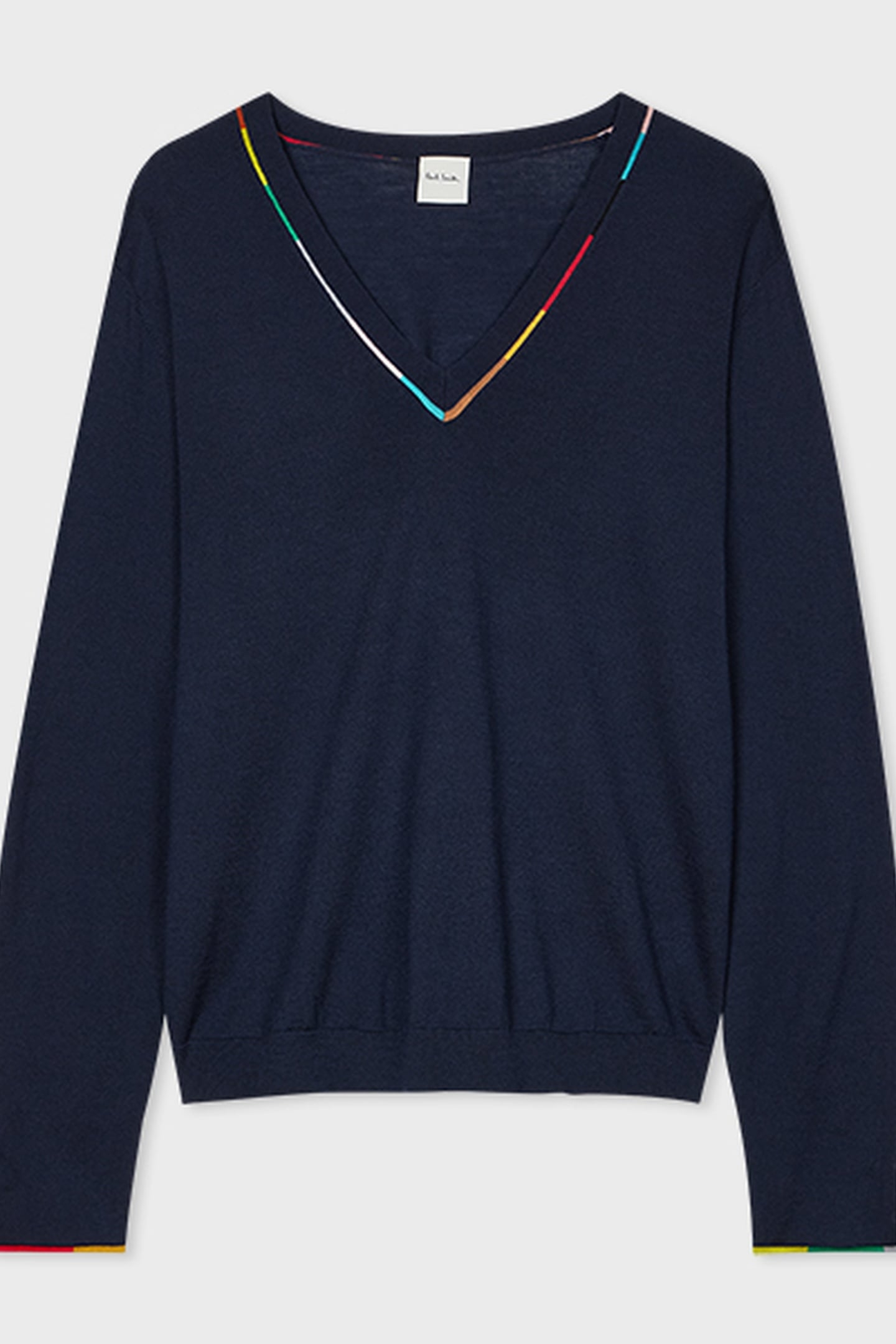 KNITTED SWEATER V NECK VERY DARK NAVY 2