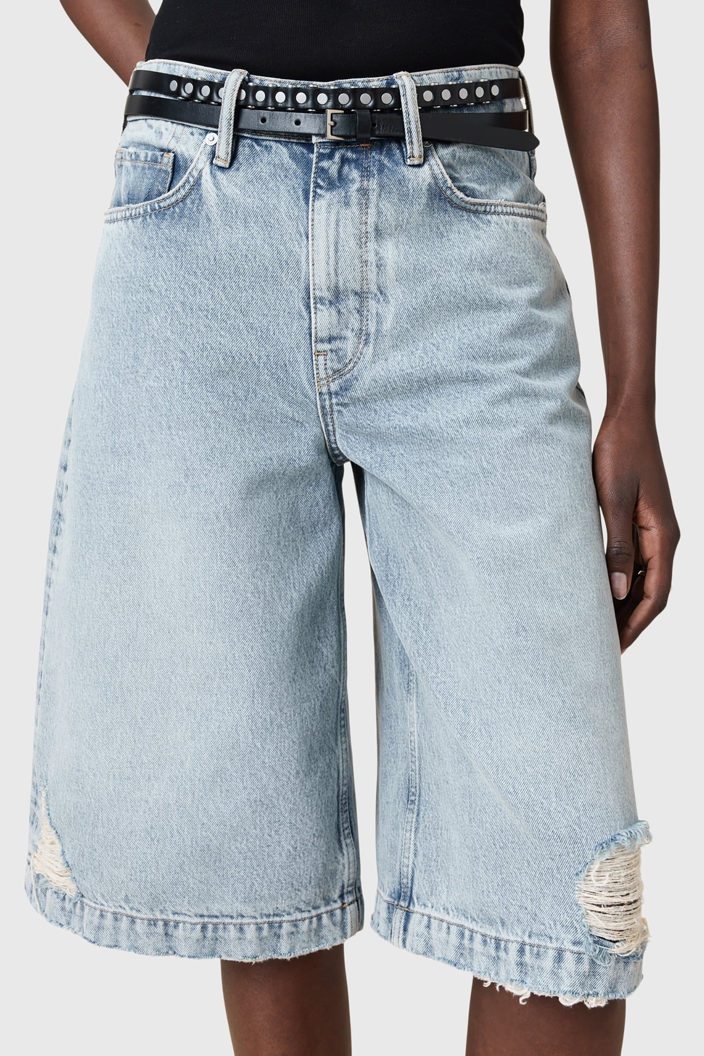 TAMSIN SK BELT BLACK/ANTQ NICKEL 1