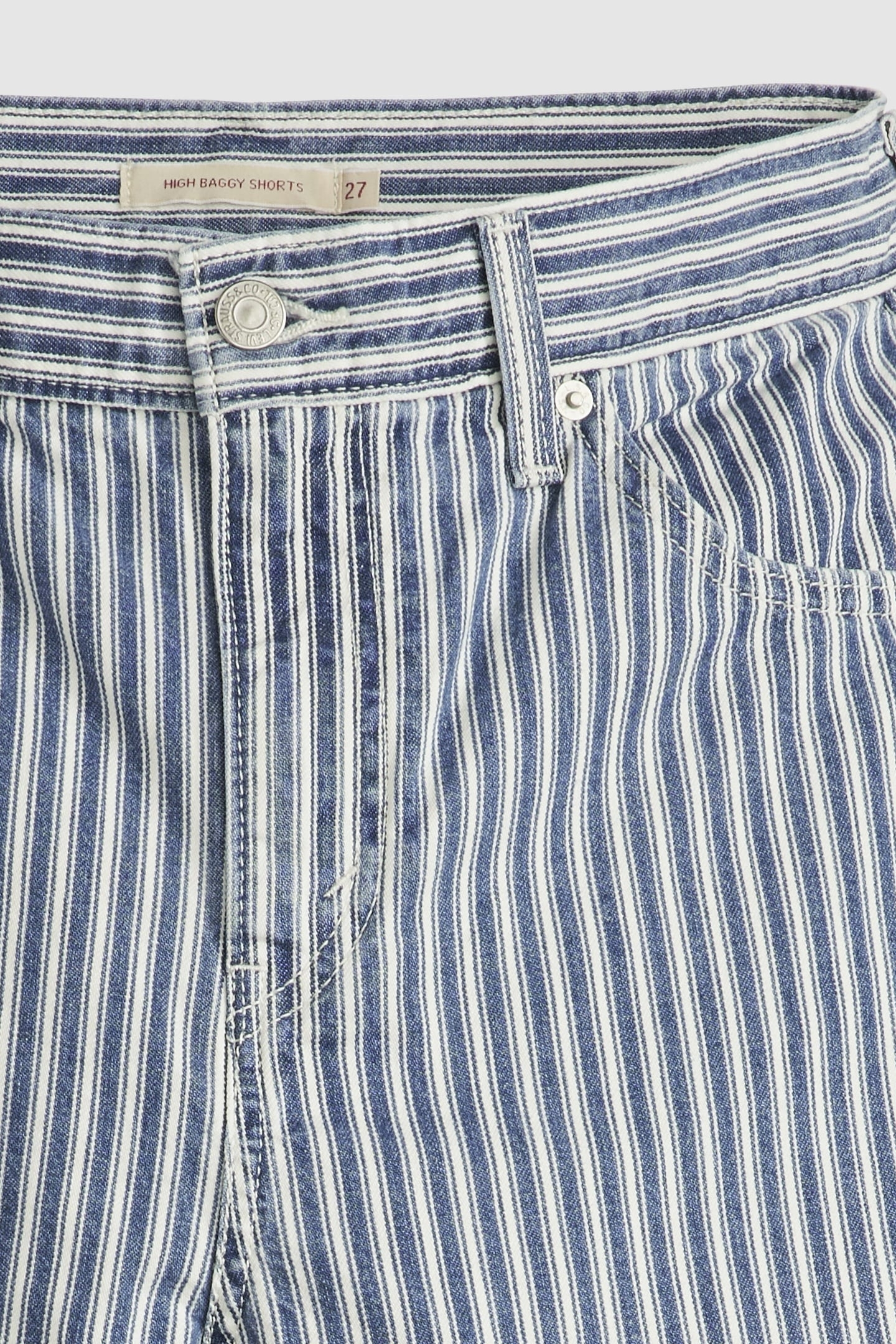 HIGH RISE BAGGY SHORTS BLUE 8