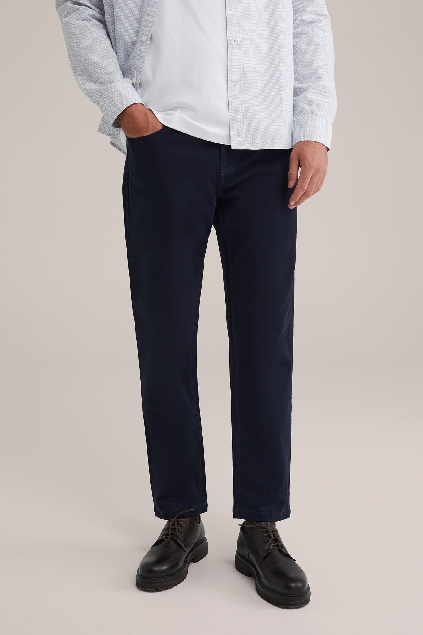 5-POCKET MID WAIST NAVY BLUE 1