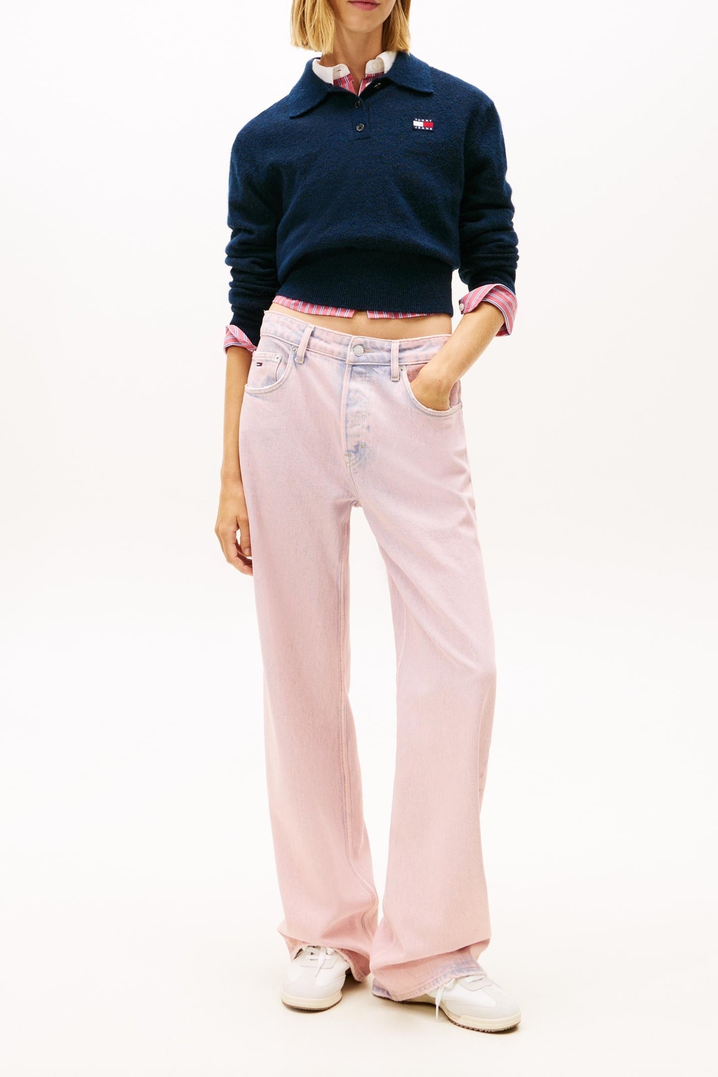 FLUFFY POLO SWEATER DARK NIGHT NAVY 2