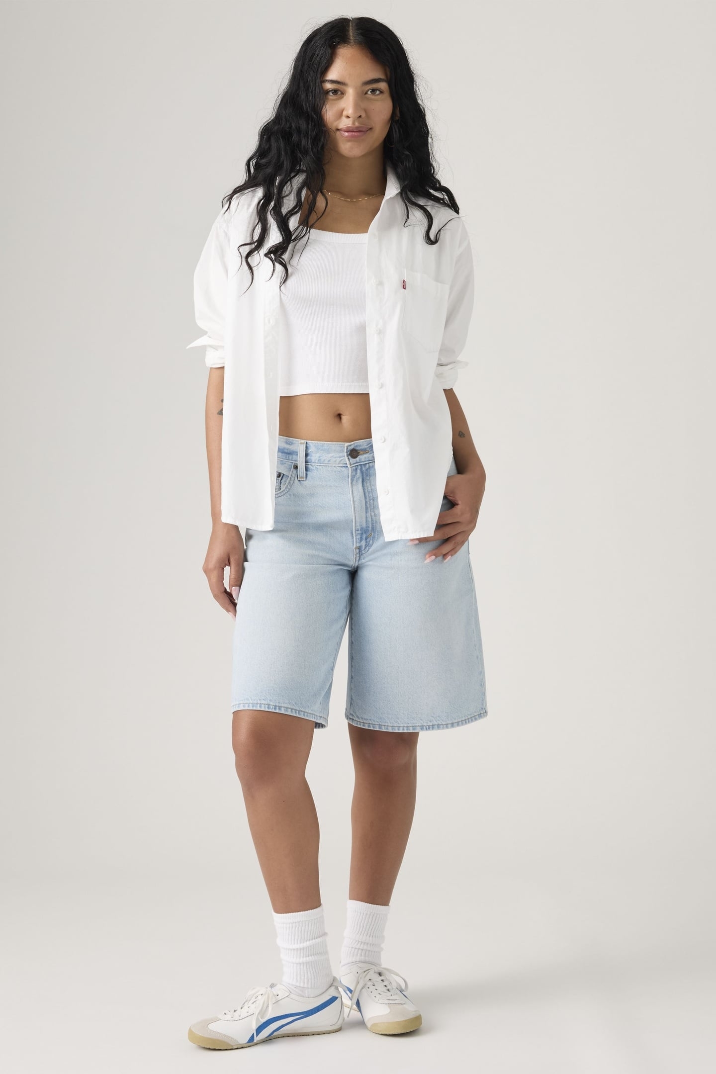 BAGGY DAD JORTS BLUE 4