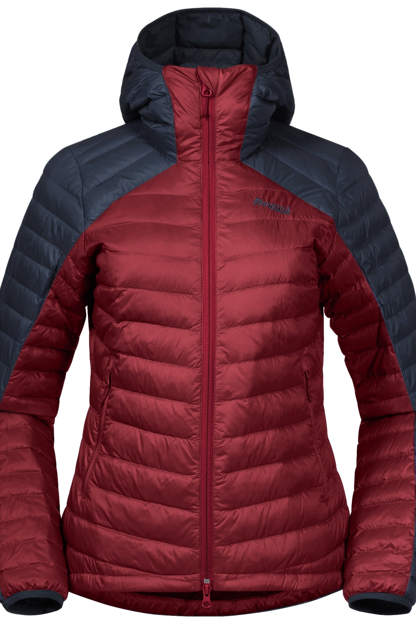 RØROS DOWN LIGHT W JACKET W/HOOD RED/ORION BLUE 4