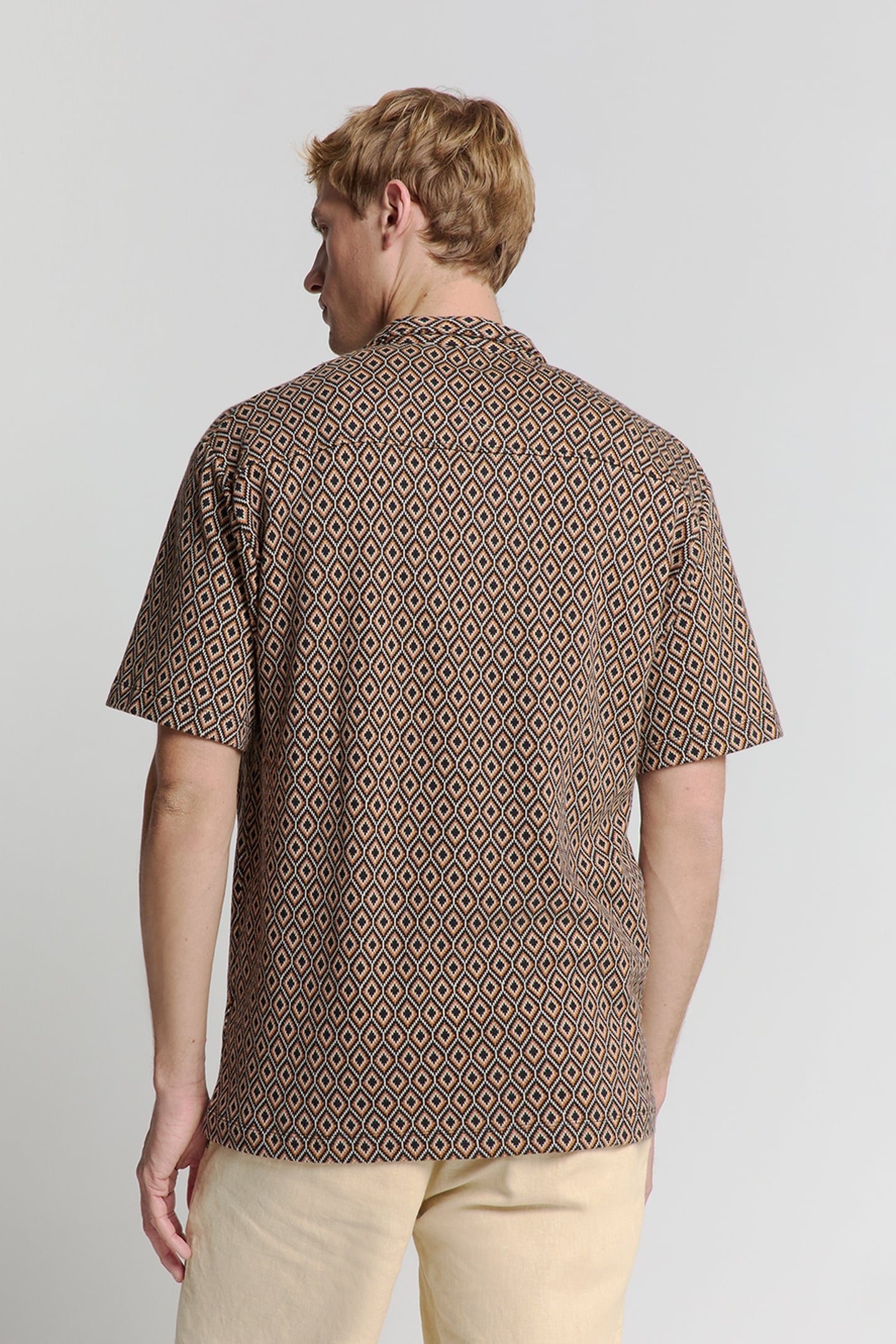 SHIRT SHORT SLEEVE JERSEY REVERS COLLAR ALLOVER PRINTED CARA 2