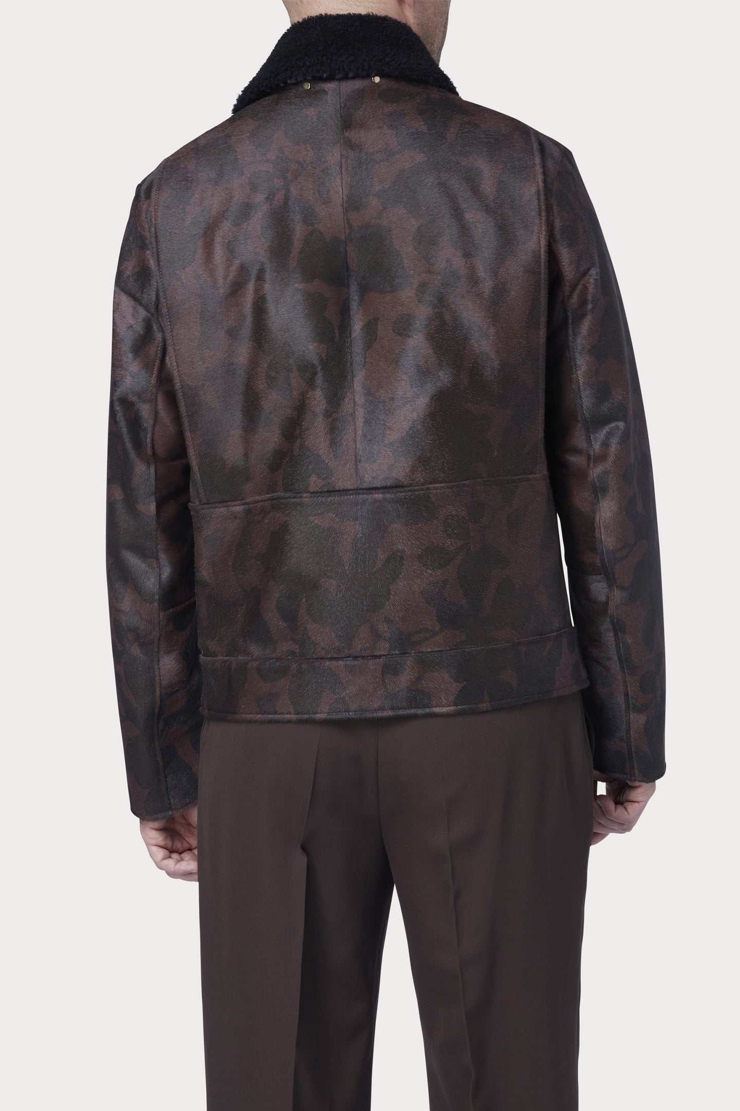 SLIM FIT LEATHER JACKET TAUPE 2