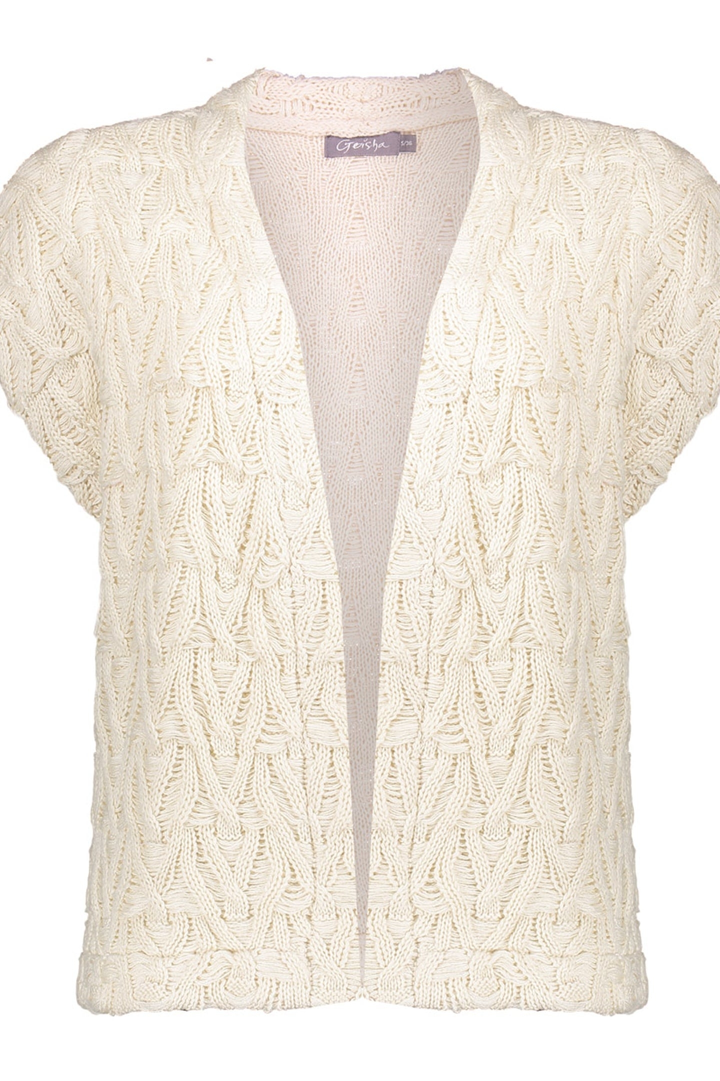 SLEEVELESS CARDIGAN OFF-WHITE 1