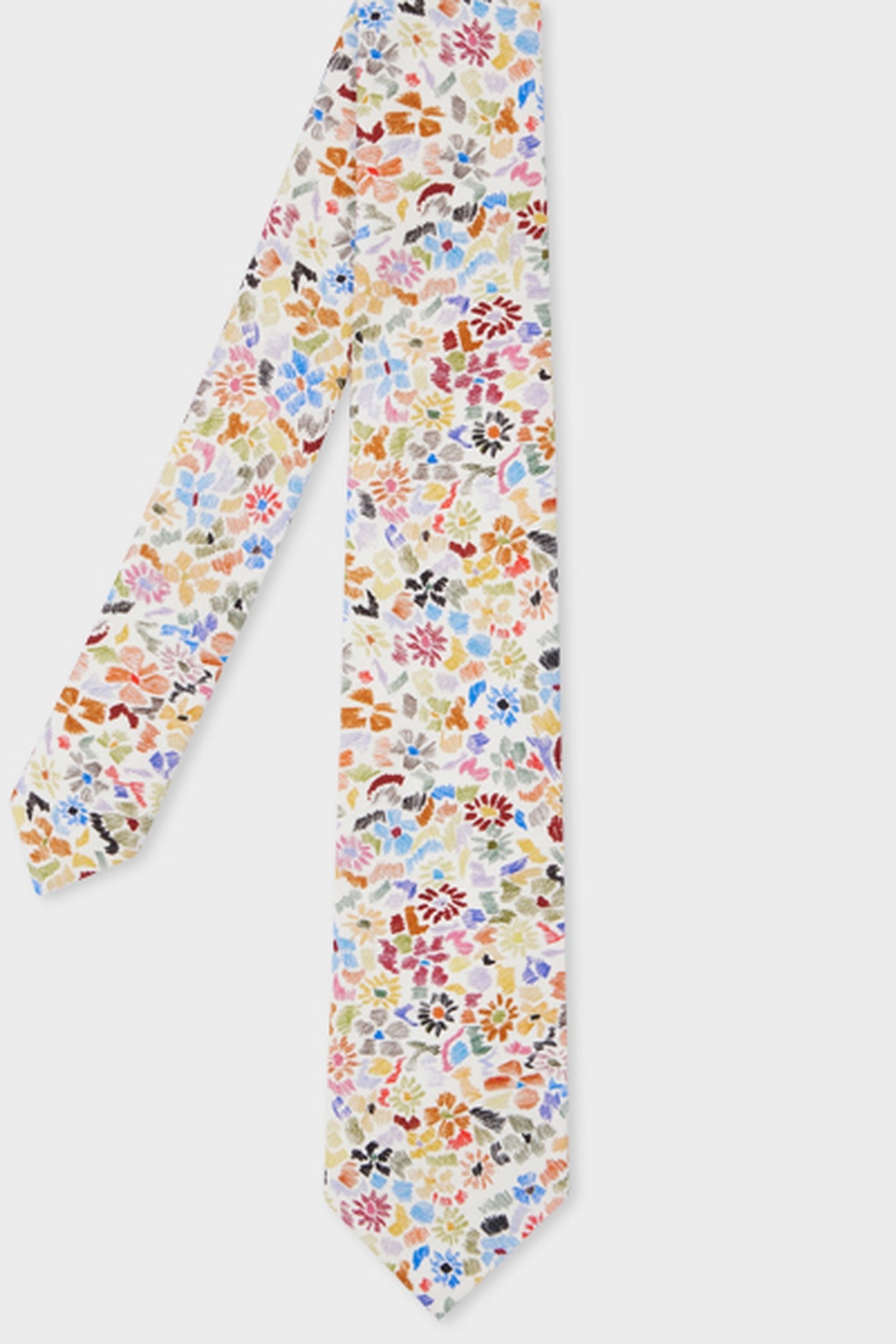 TIE PENCIL FLORAL MULTI COLOURED 2