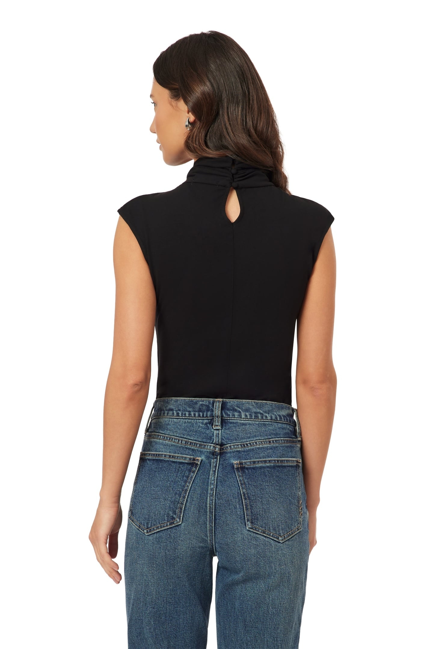 DRAPED NECK TOP BLACK NIGHT 6