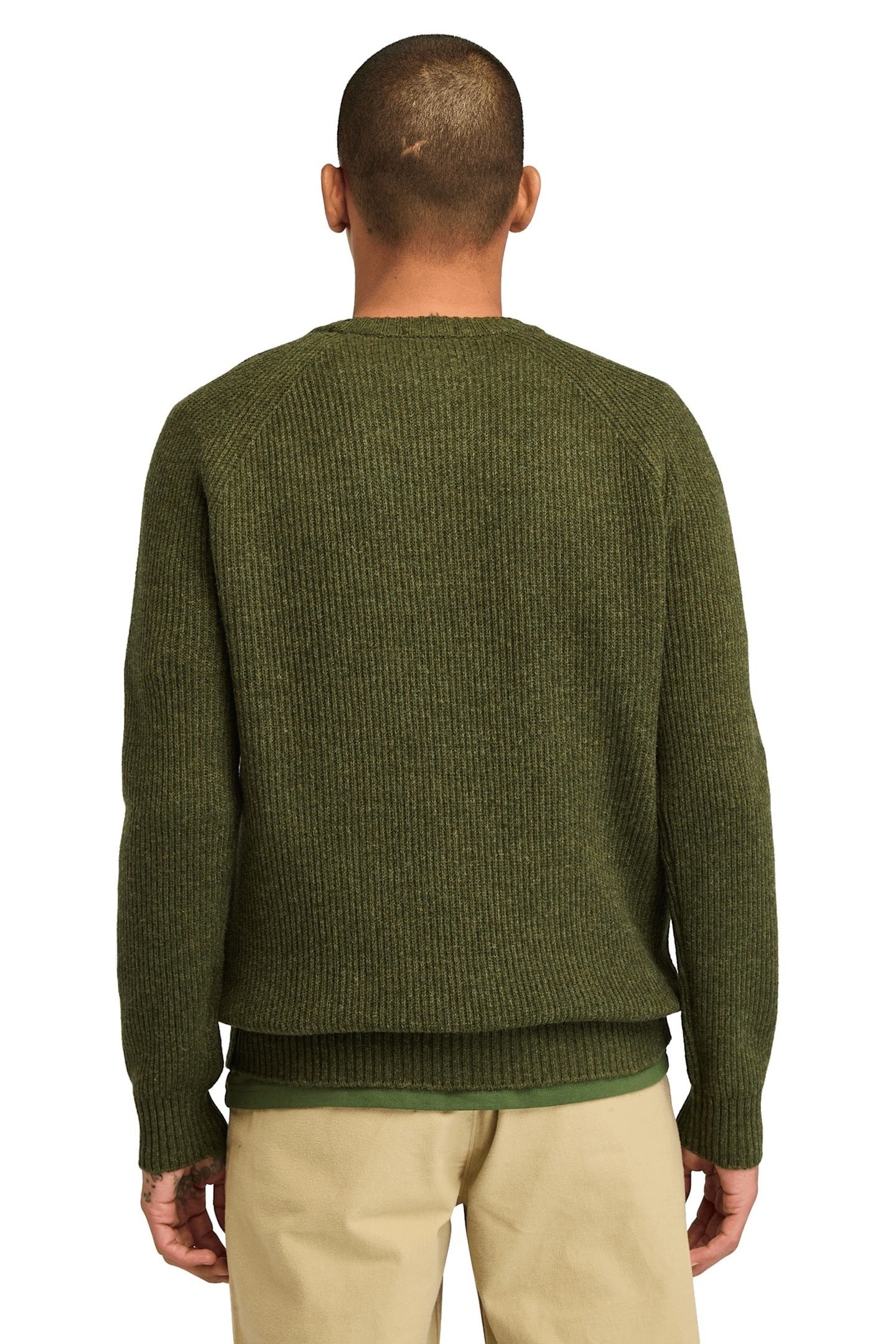 PHILLIPS BROOK RAGLAN SLEEVE CREW NECK DARK OLIVE 2
