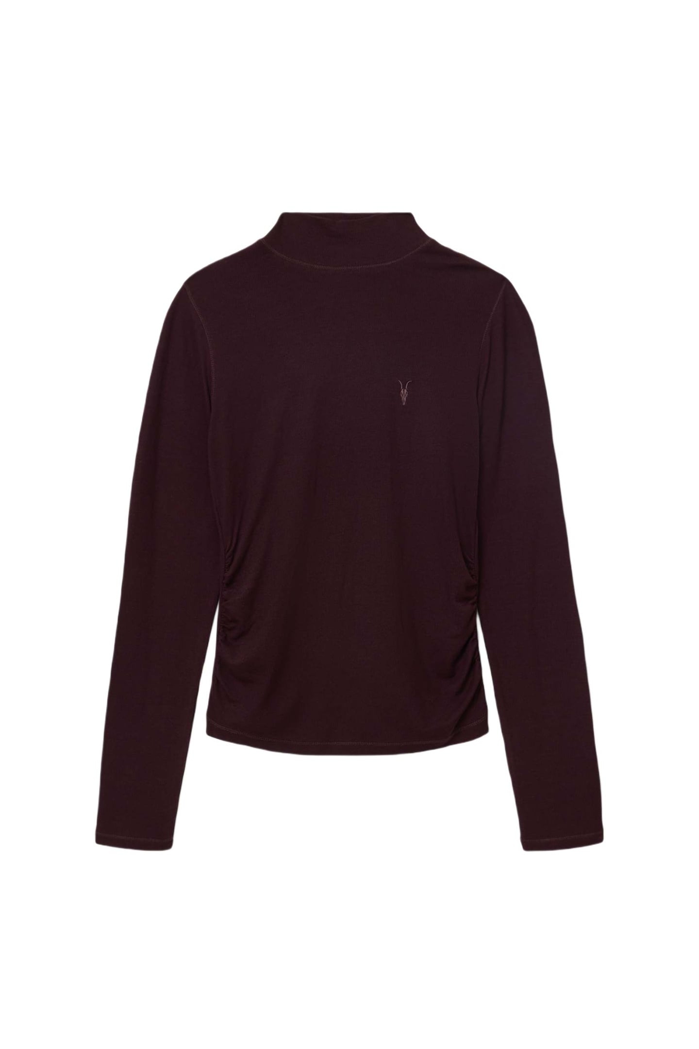 RINA LS ROLL NECK OXBLOOD RED 4