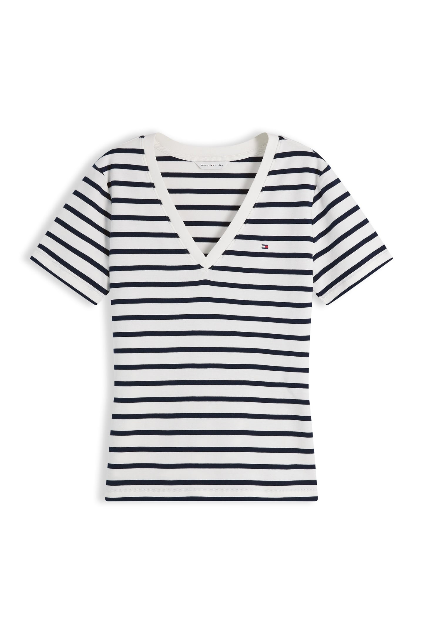SLIM CODY V-NECK SS T-SHIRT BRETON/ECU/DARK NIGHT NAVY 6
