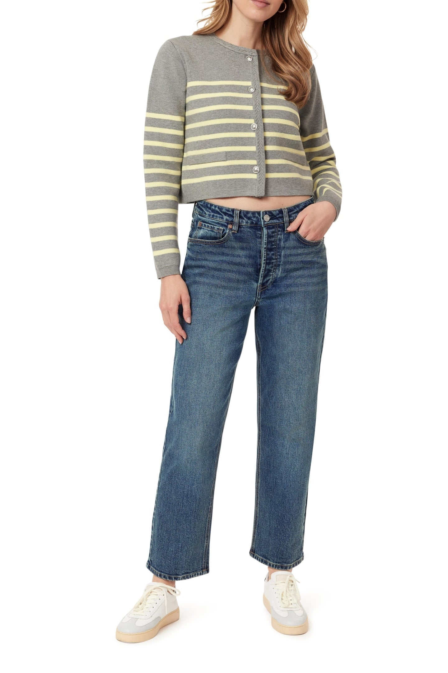 SWEATER MEDIUM GREY HEATHER/YOUNG WHEAT 2