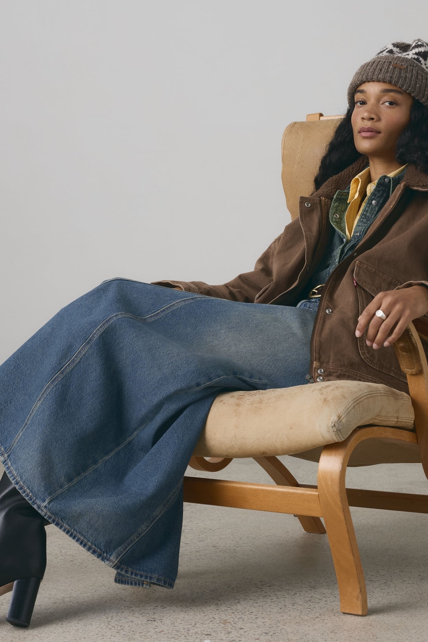 LONG ICON SKIRT BLUE 8