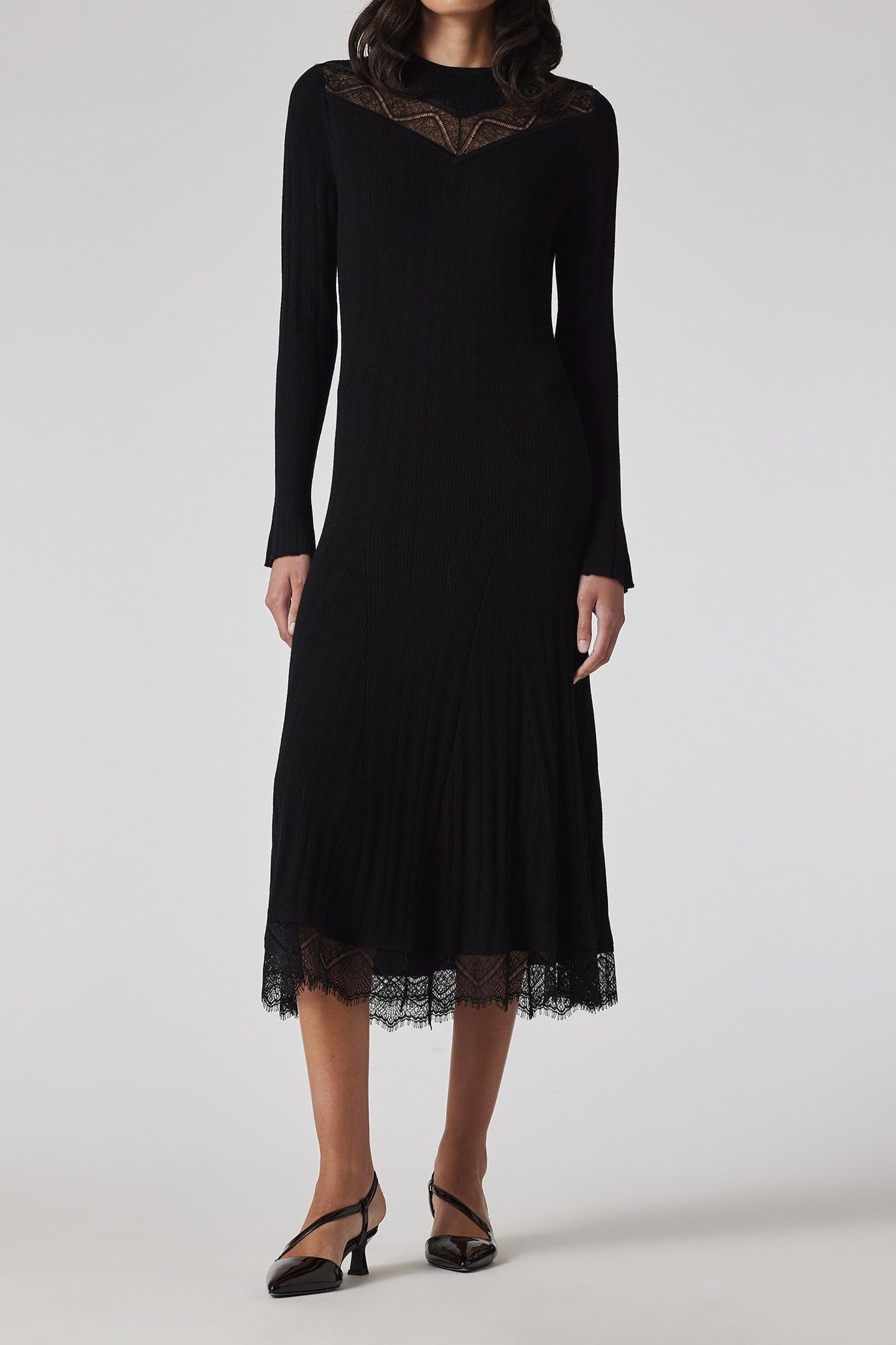 KNITTED DRESS BLACK 1