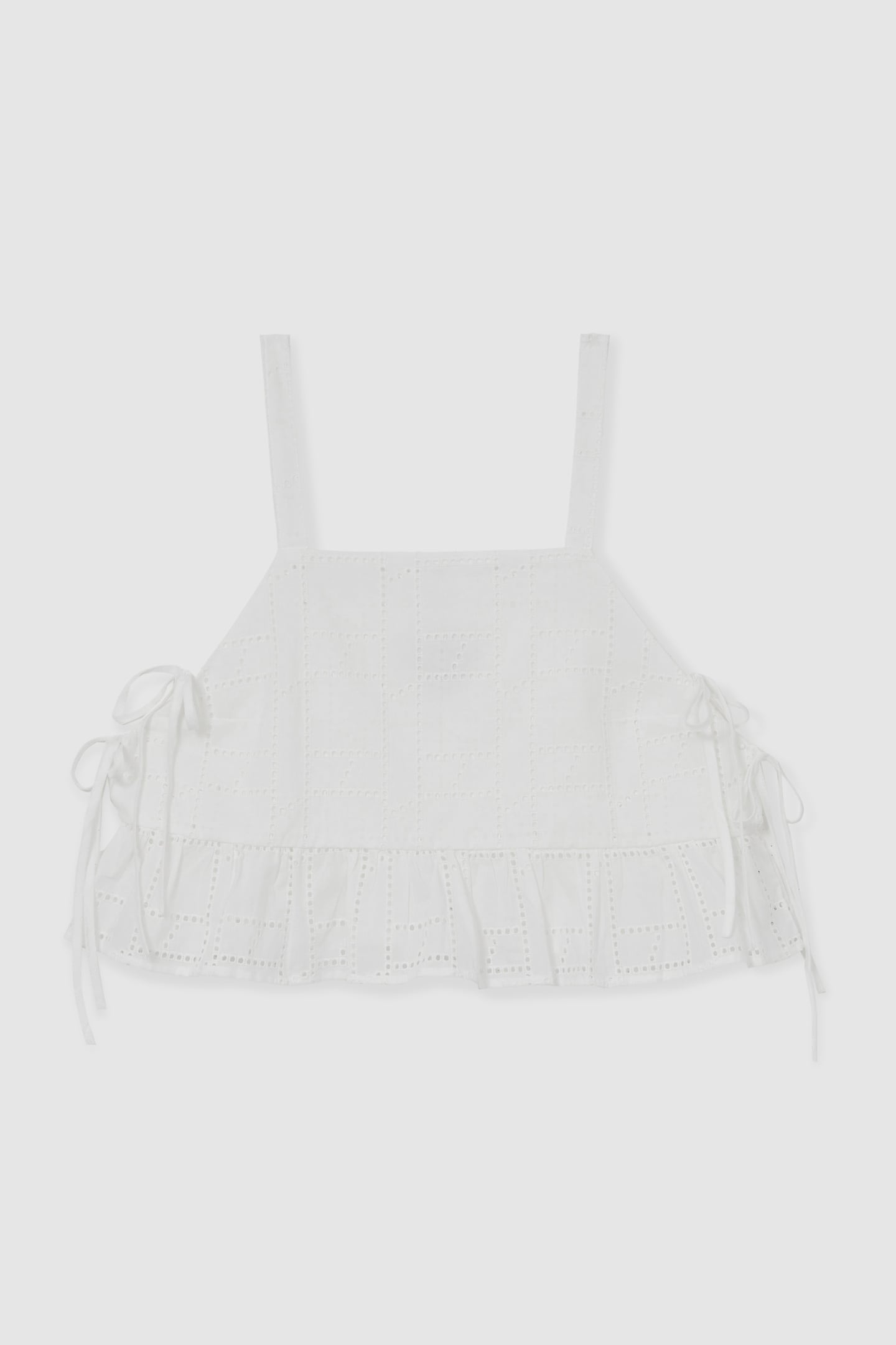 BRODERIE SIDE TIE TOP WHITE 4