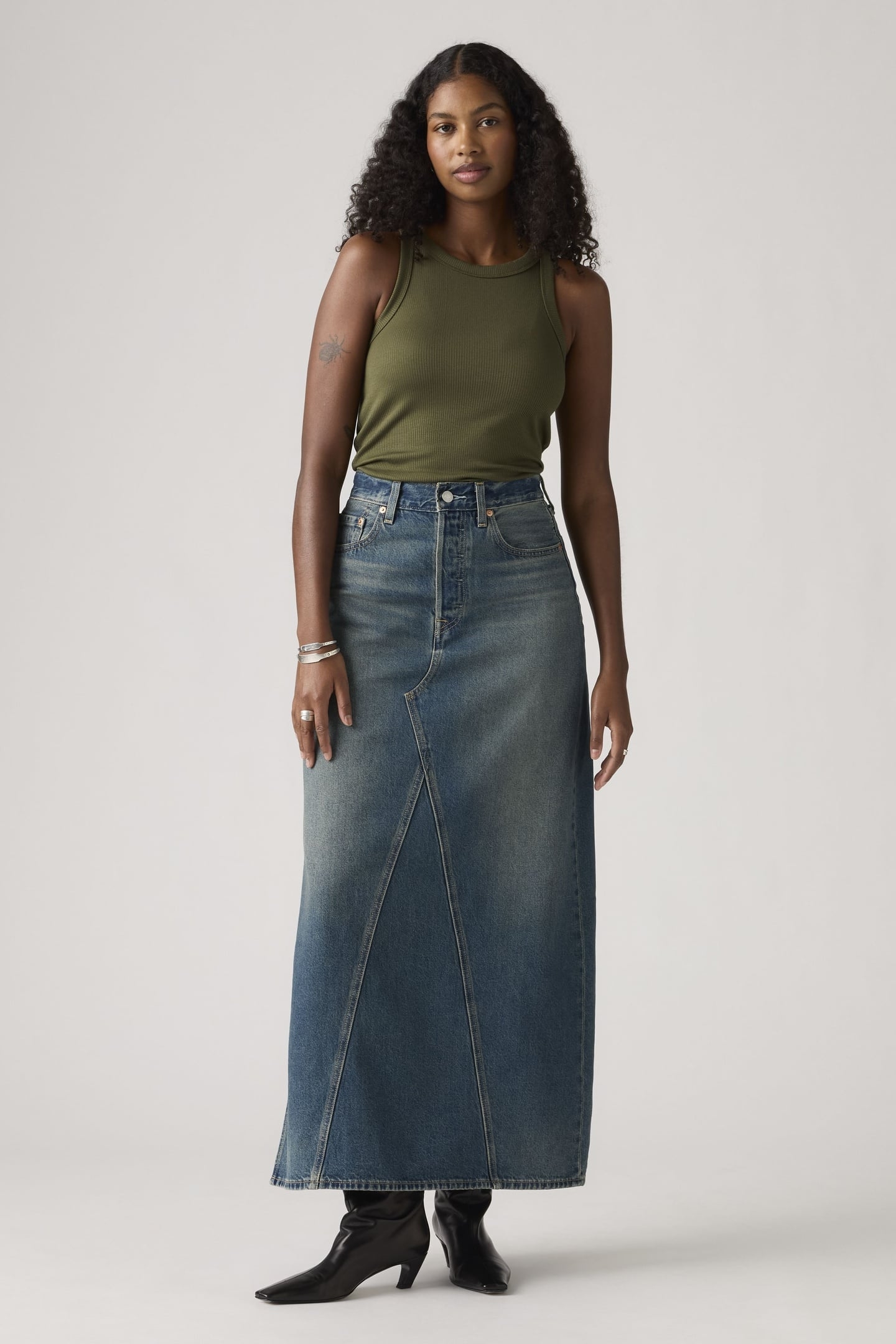 LONG ICON SKIRT BLUE 3