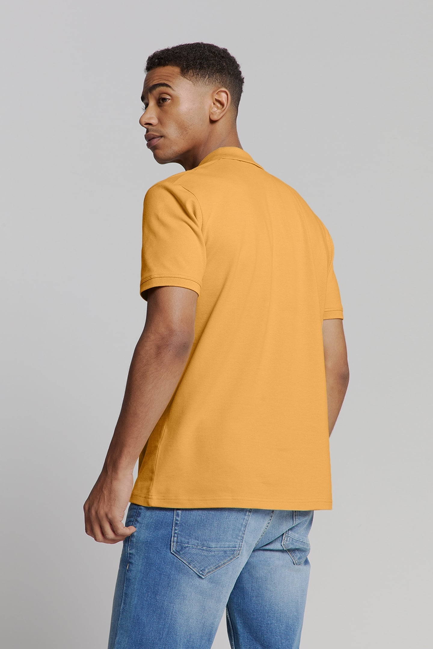 POLO PIQUE SOLID STRETCH YELLOW 3