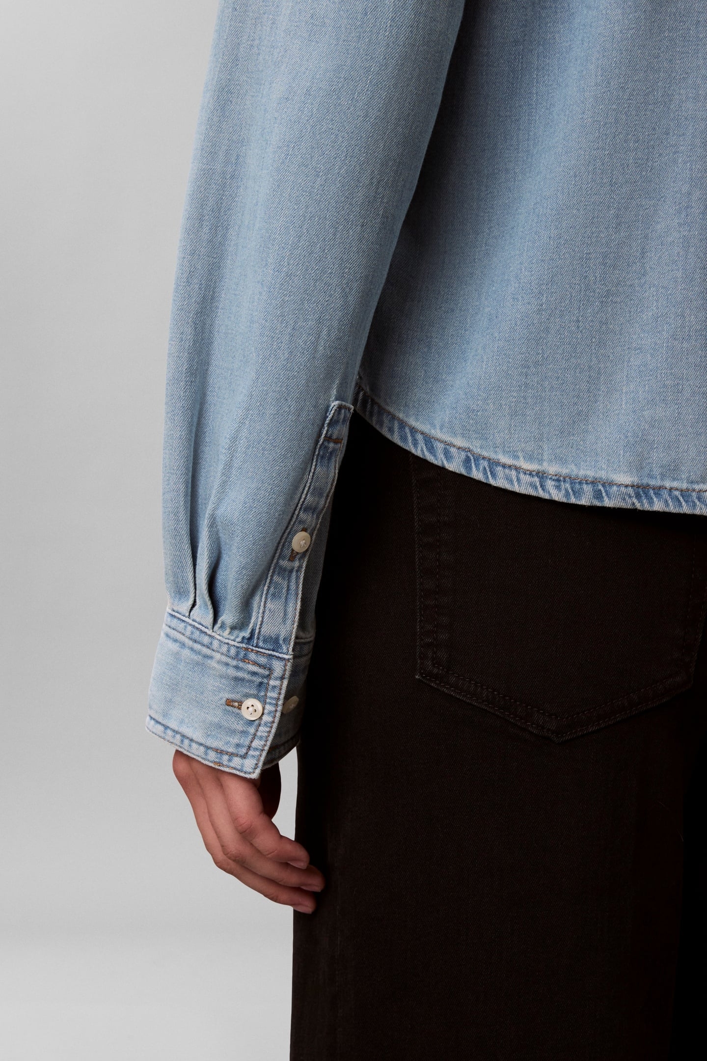 CROPPED LS SHIRT BRIGHTON BLUE 6