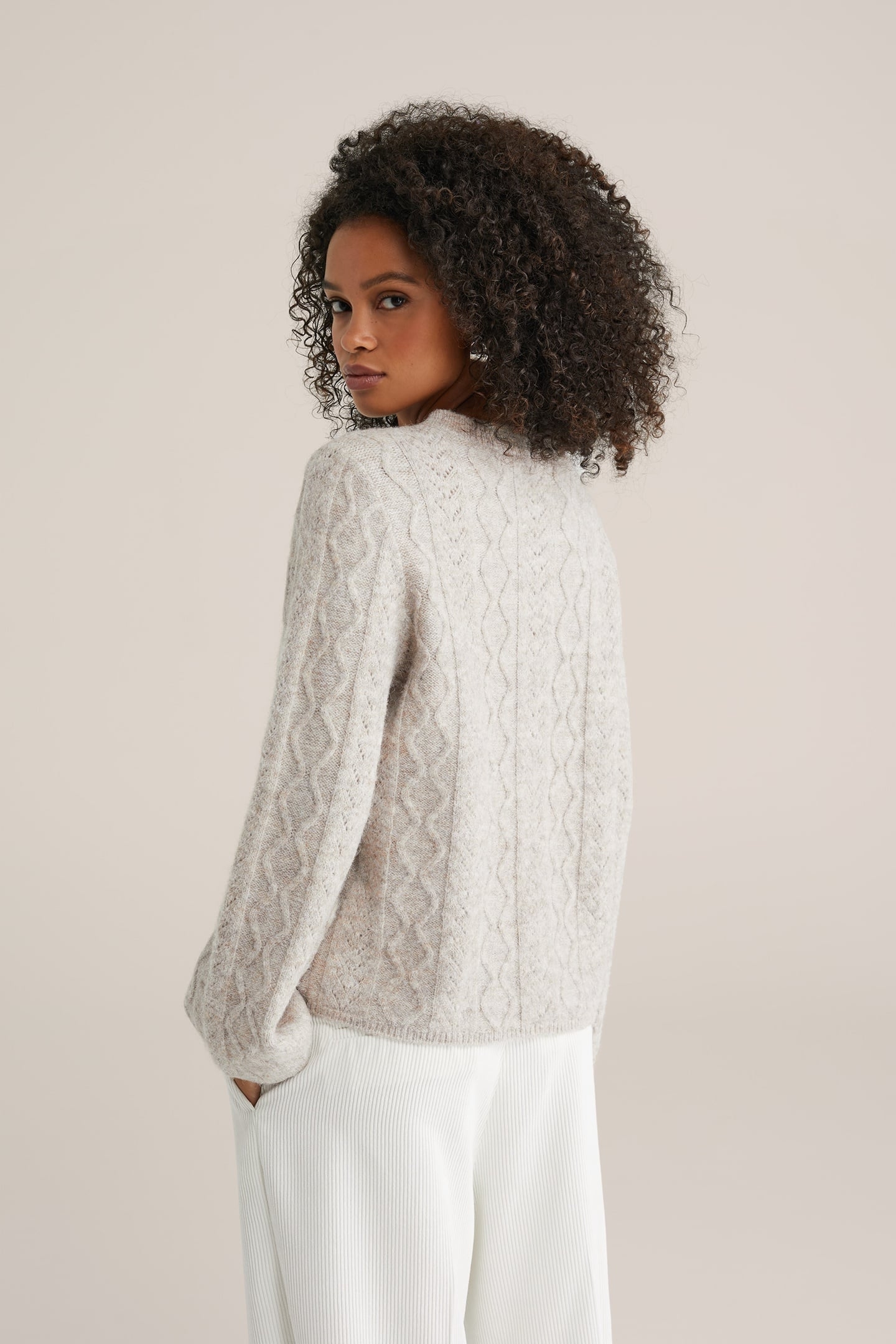 KNITTED PULLOVER GREIGE 2