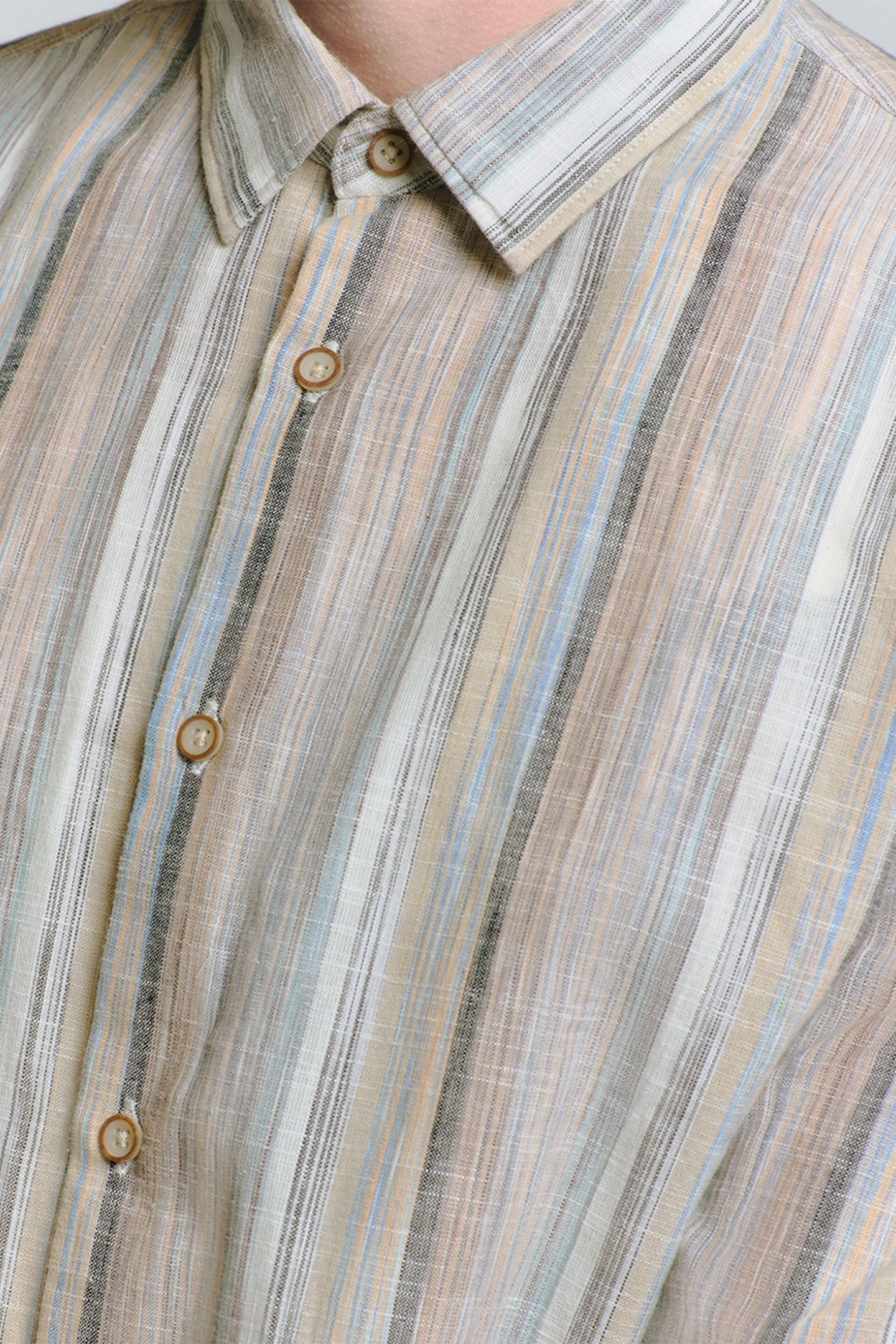 SHIRT SLUB MULTI COLOURED STRIPES BLUE 6