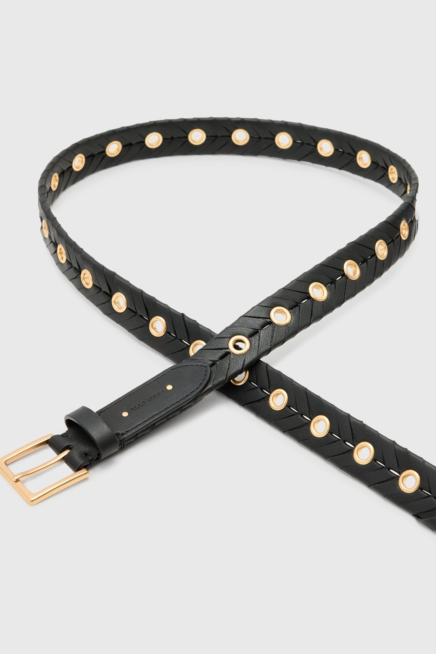 ALICE WOVEN BELT BLACK/WARM BRASS 3