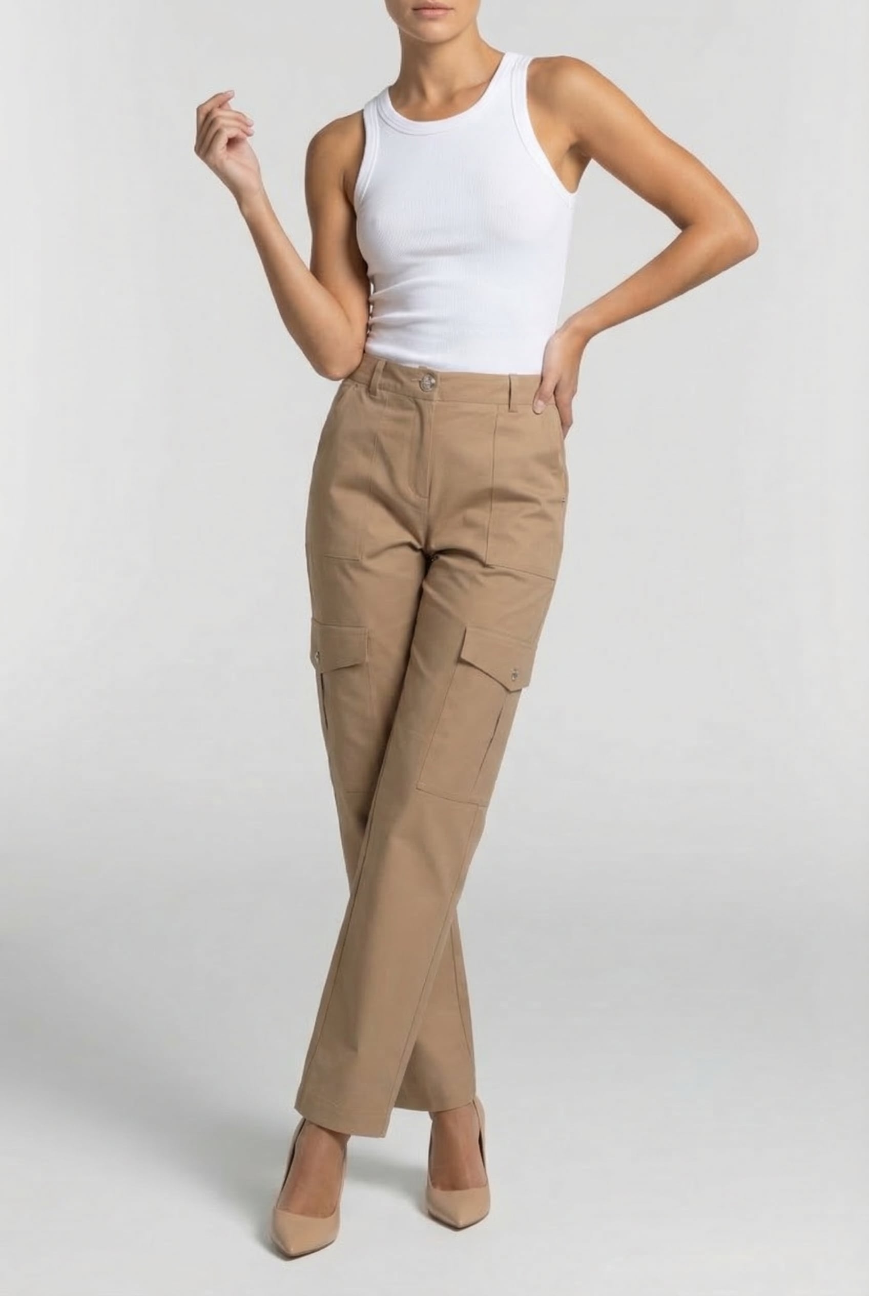 MARCIANO BY GUESS ALICE CARGO PANT HERB TAN 1