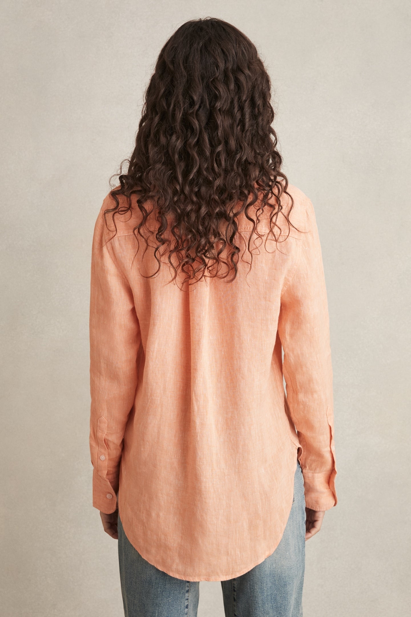 LINEN SHIRT ORANGE 2