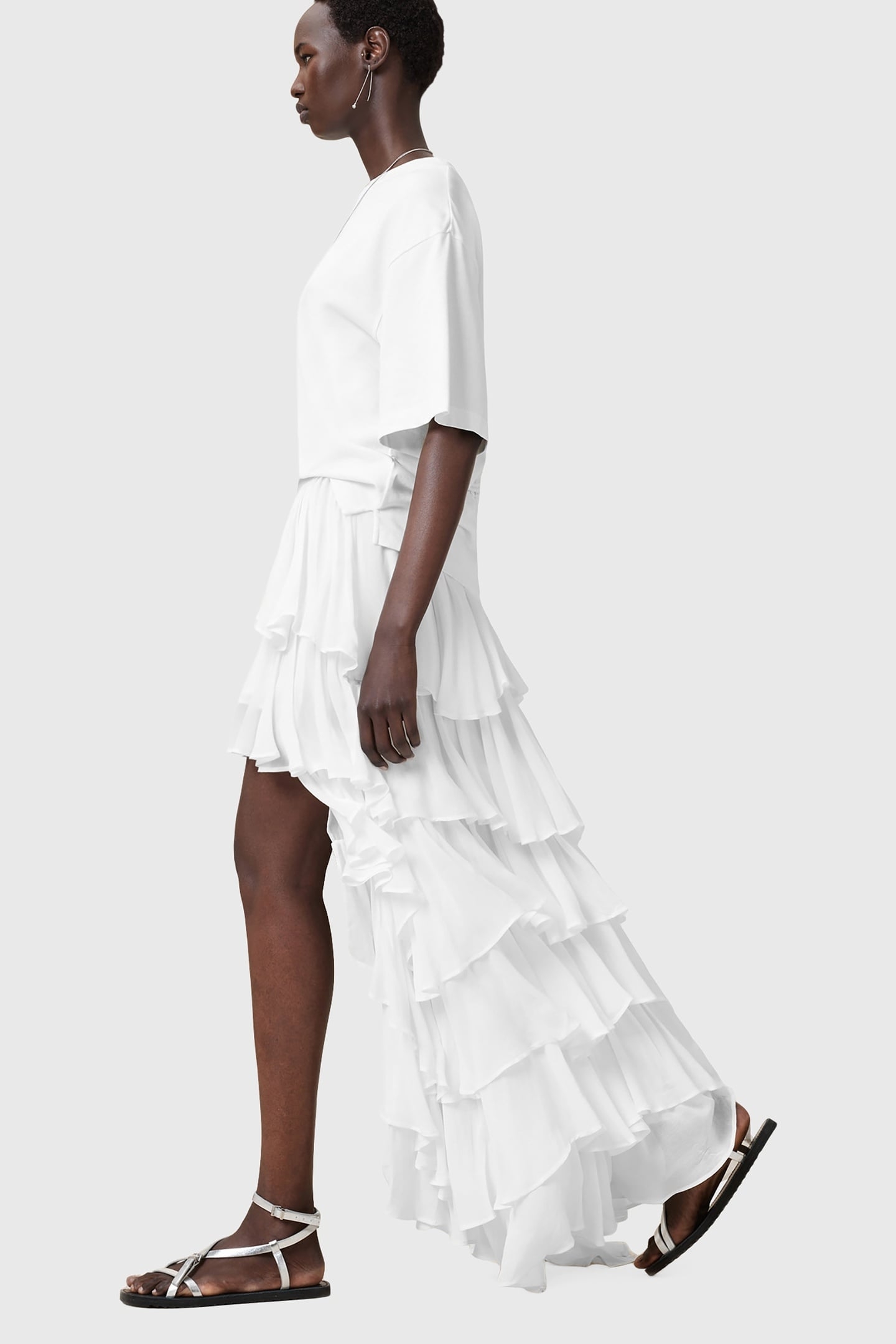 CAVARLY MAXI SKIRT SNOW WHITE 5